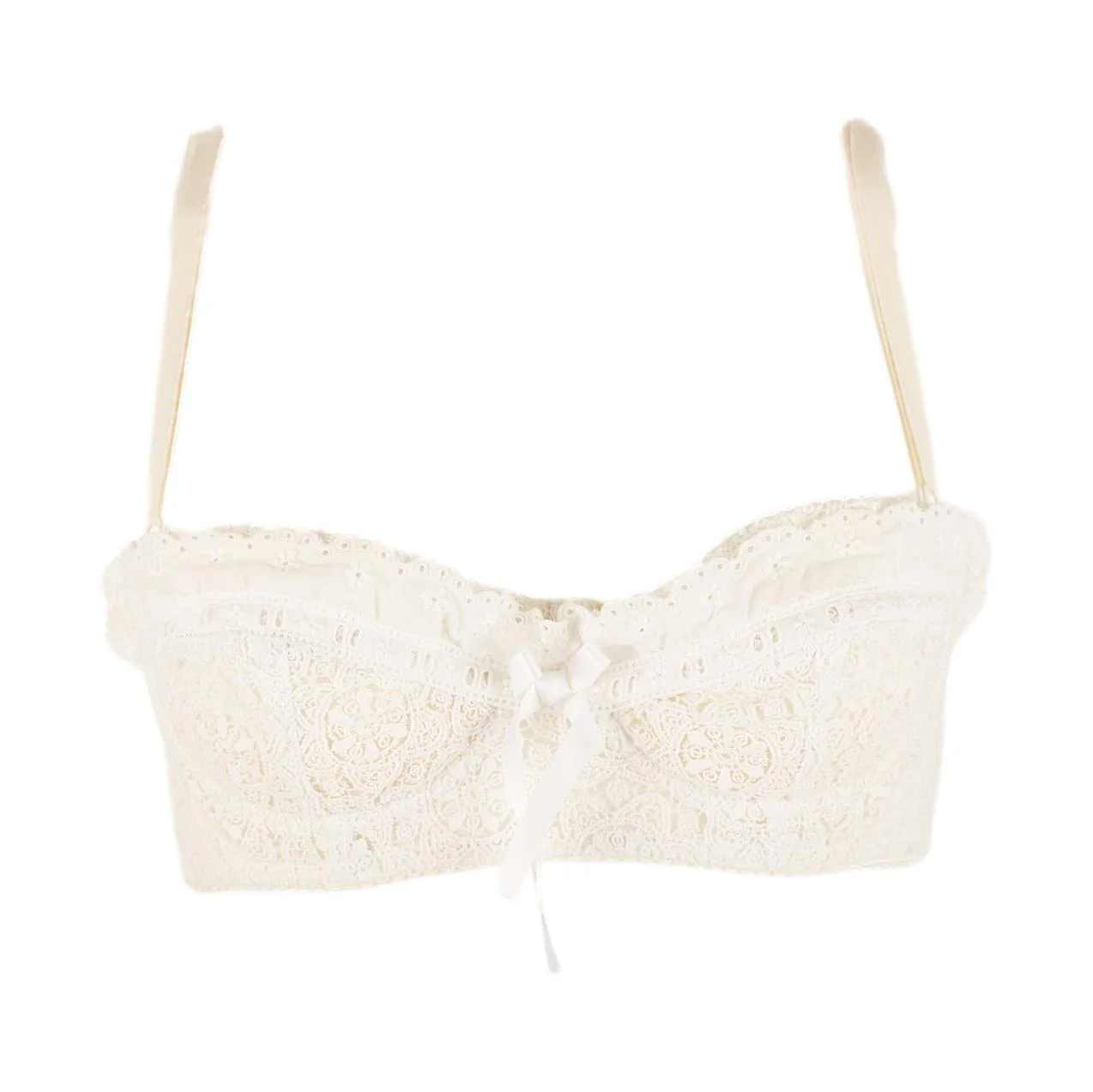 Dolce & Gabbana White Eyelet Bralette