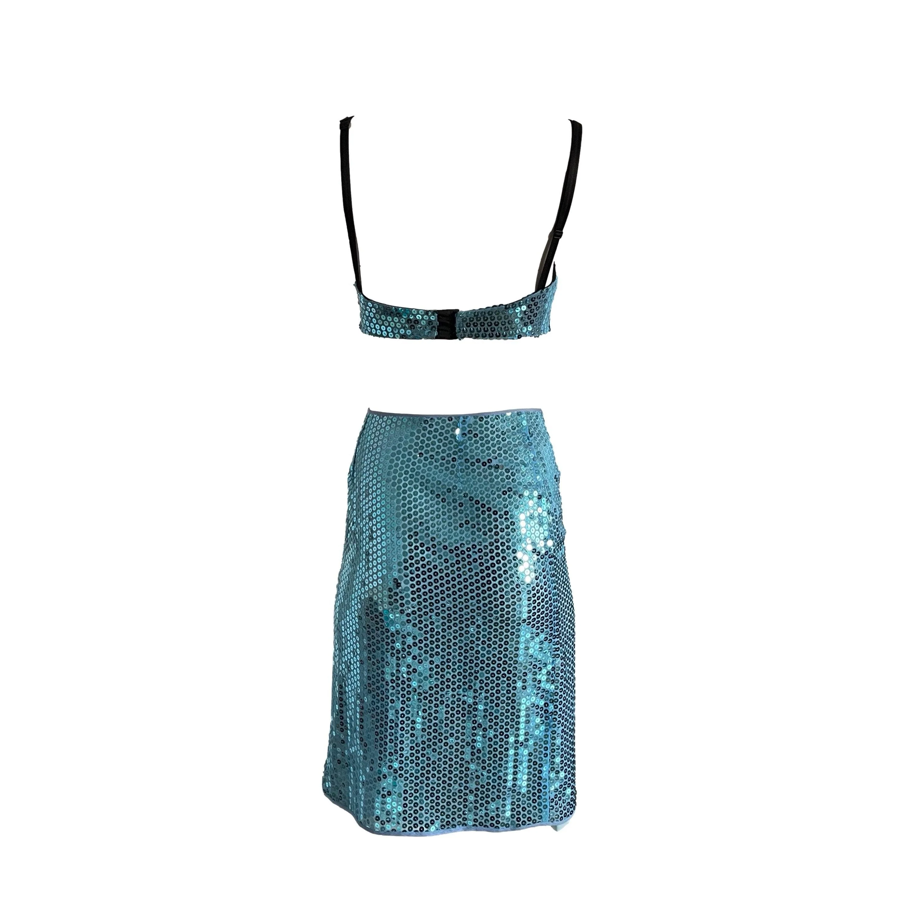 Dolce & Gabbana Baby Blue Sequin Set - Image 2