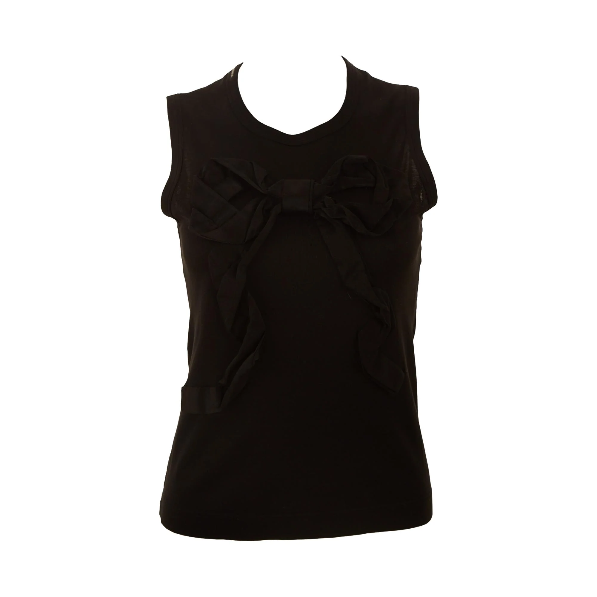 Dolce & Gabbana Black Bow Tank