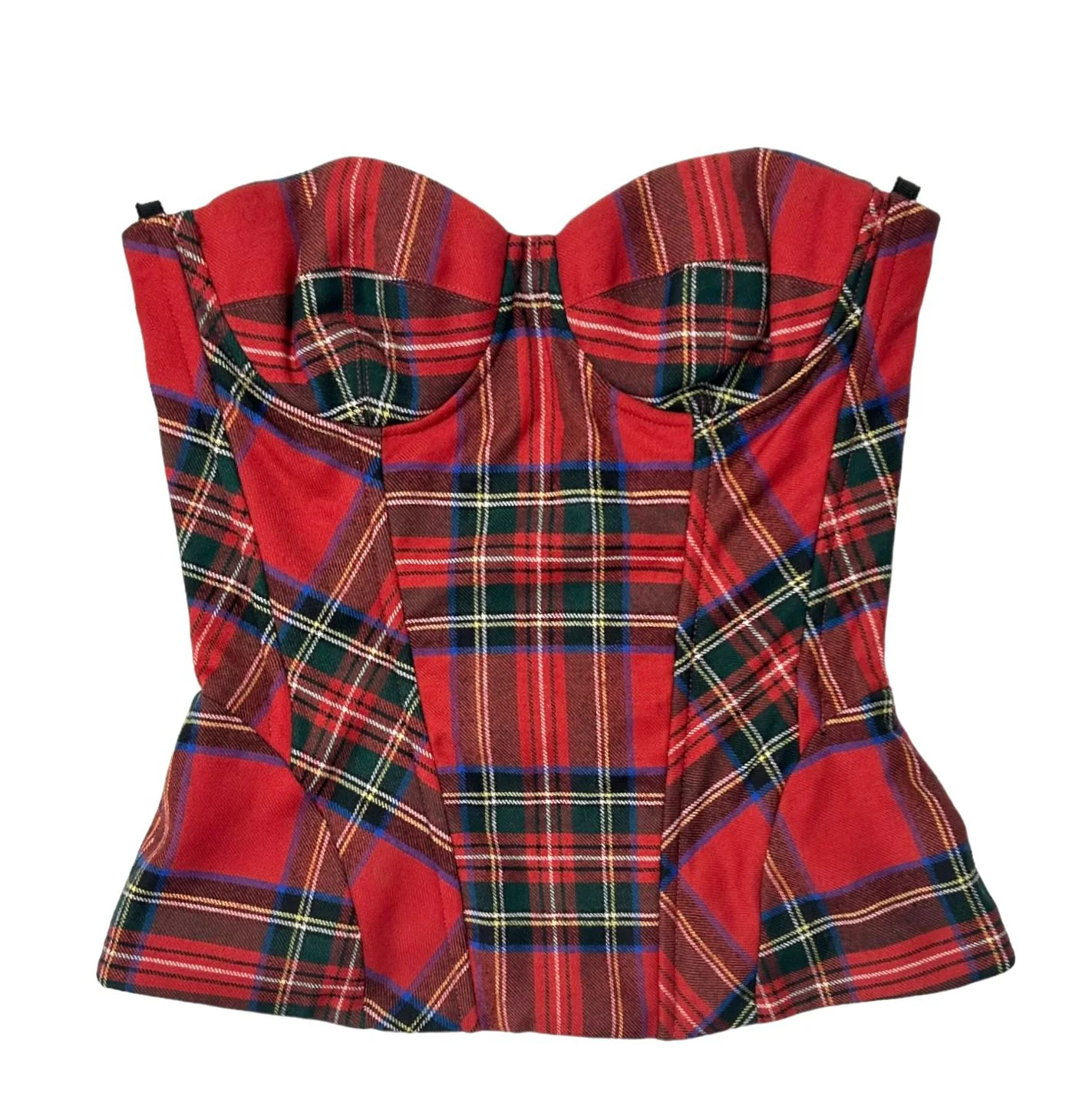 Dolce & Gabbana Red Plaid Corset