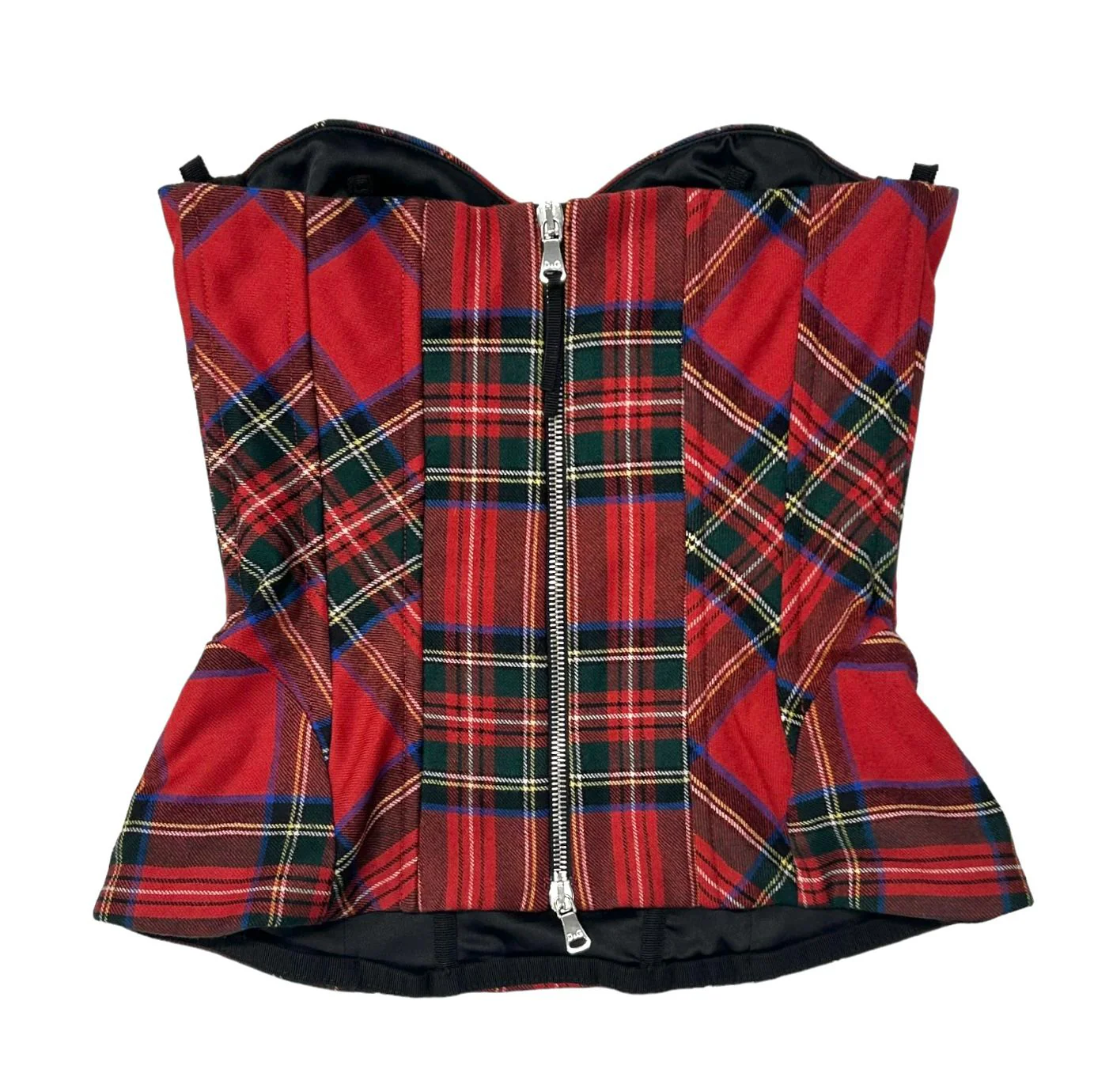 Dolce & Gabbana Red Plaid Corset - Image 2