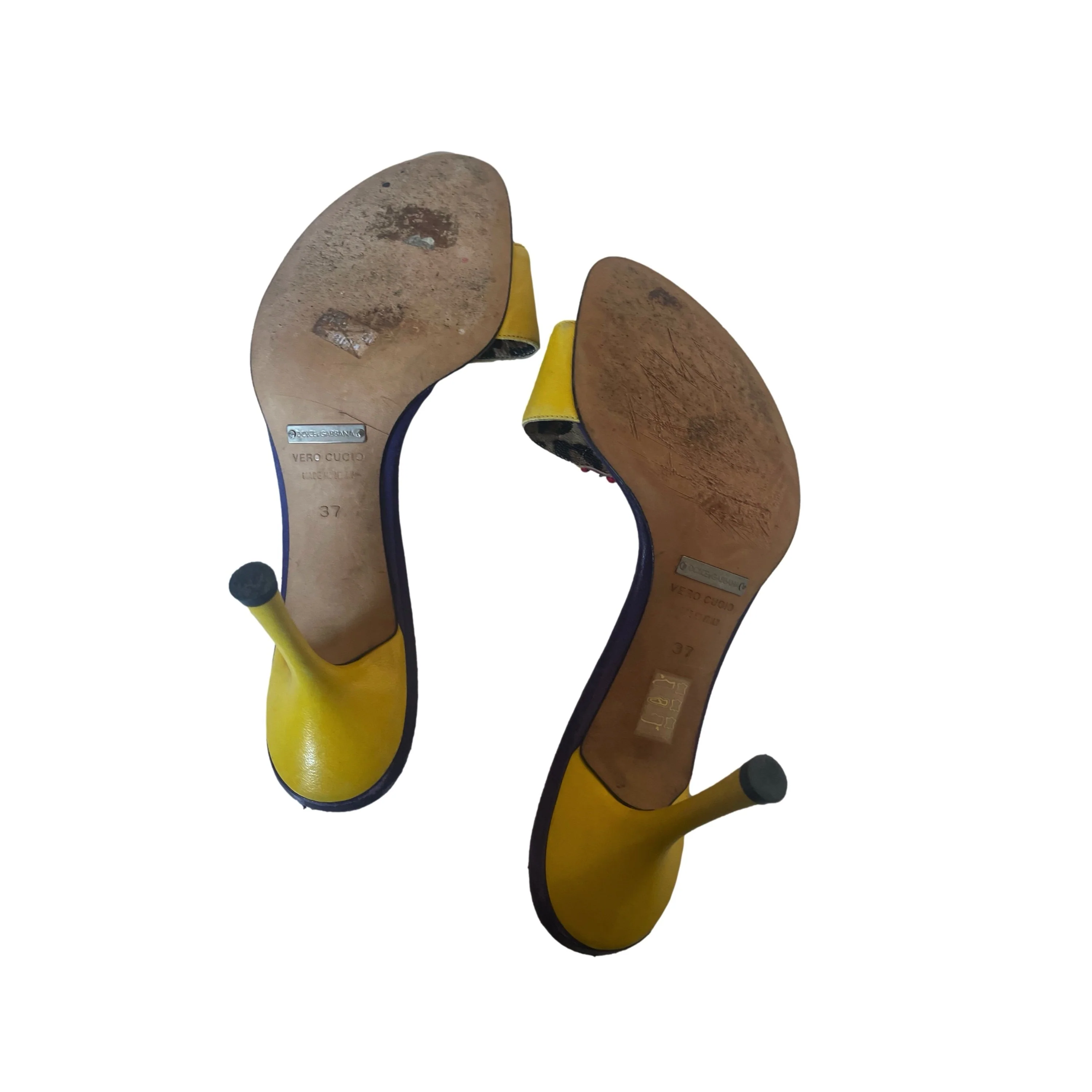 Dolce & Gabbana Yellow '76' Heels - Image 2