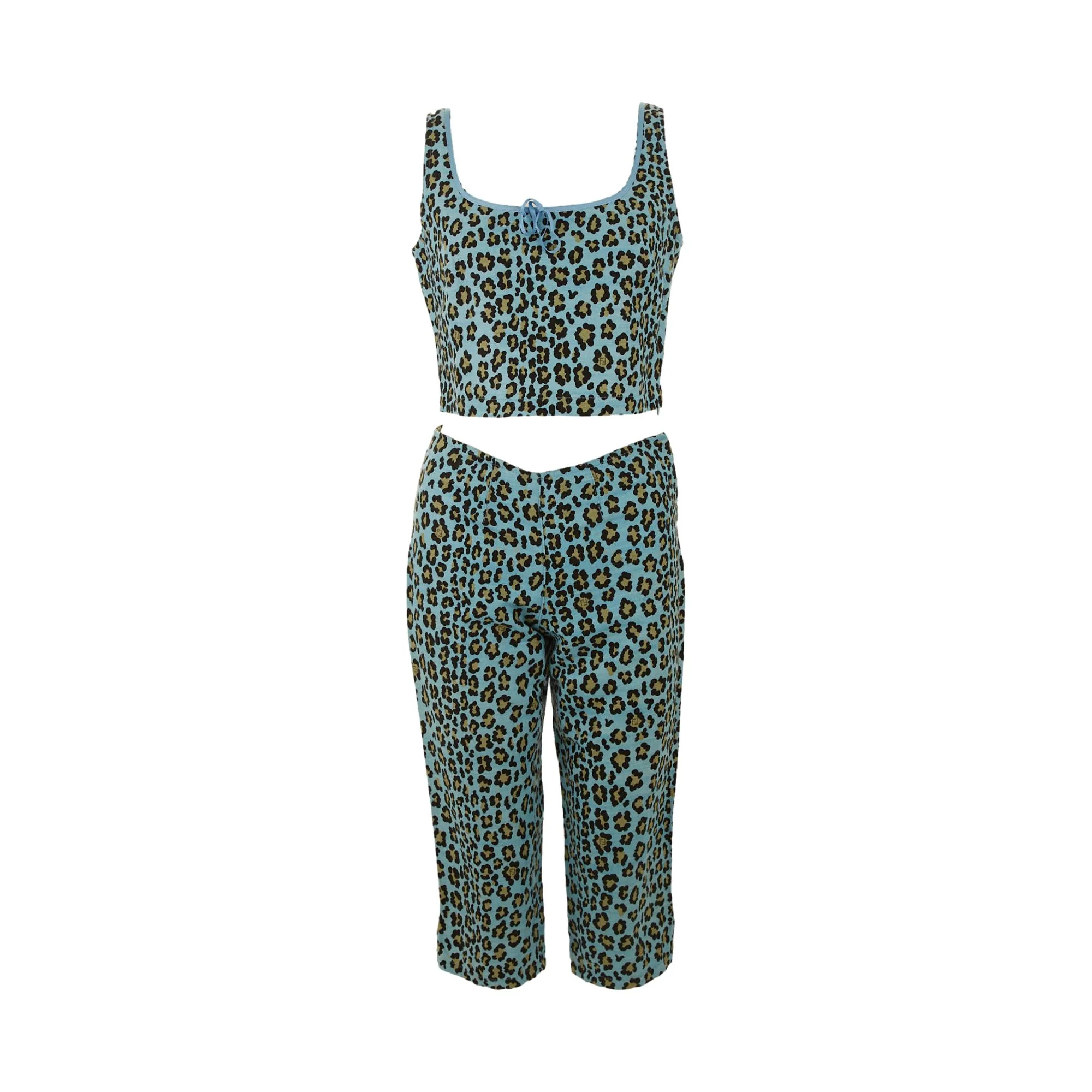 Fendi Turquoise Cheetah Print Set