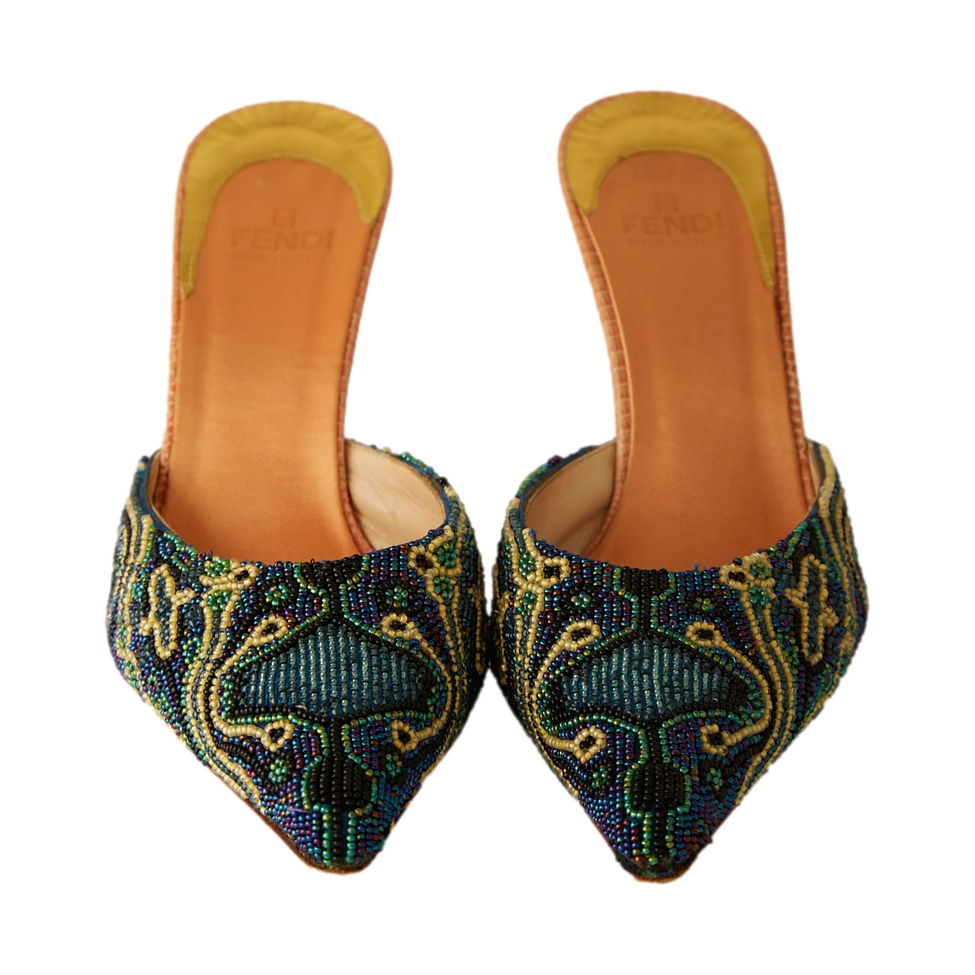 Fendi Beaded Kitten Heels - Image 2