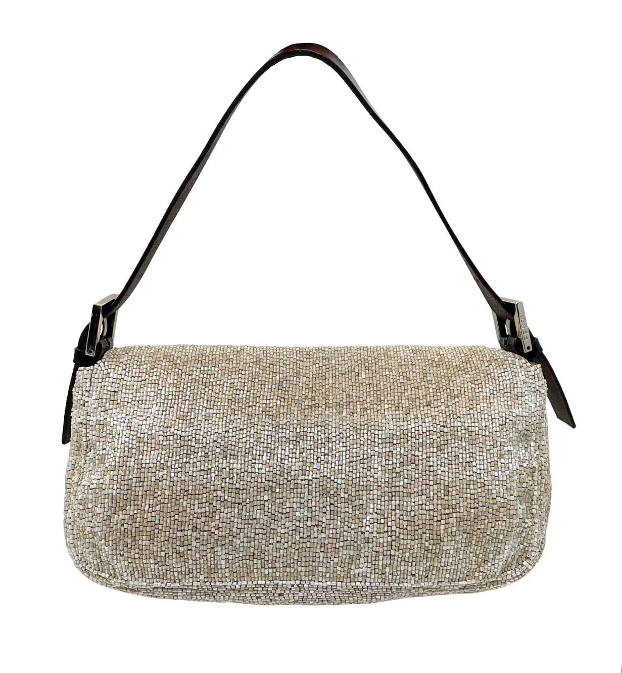 Fendi Beige Beaded Baguette - Image 3