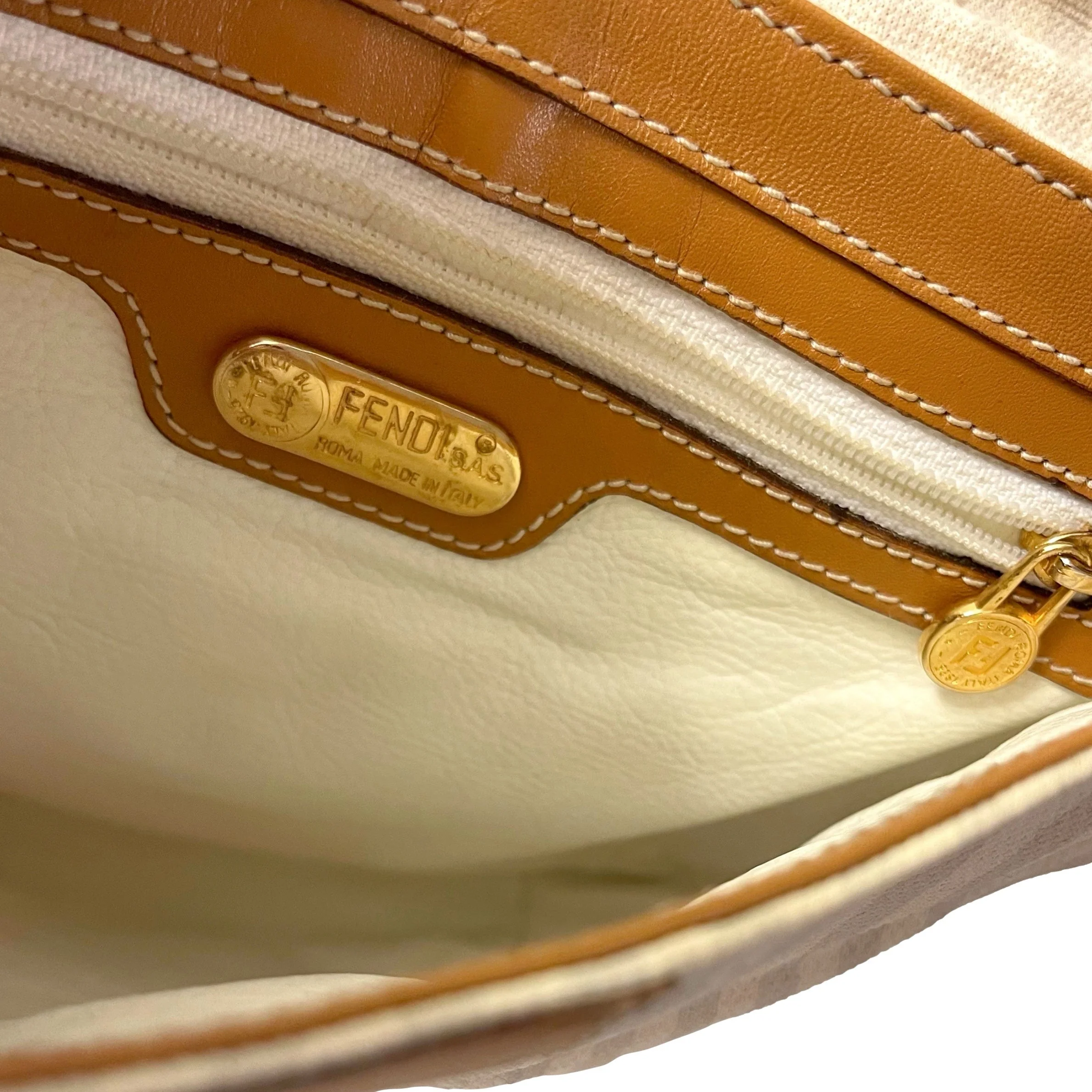 Fendi Beige Logo Crossbody Bag - Image 4