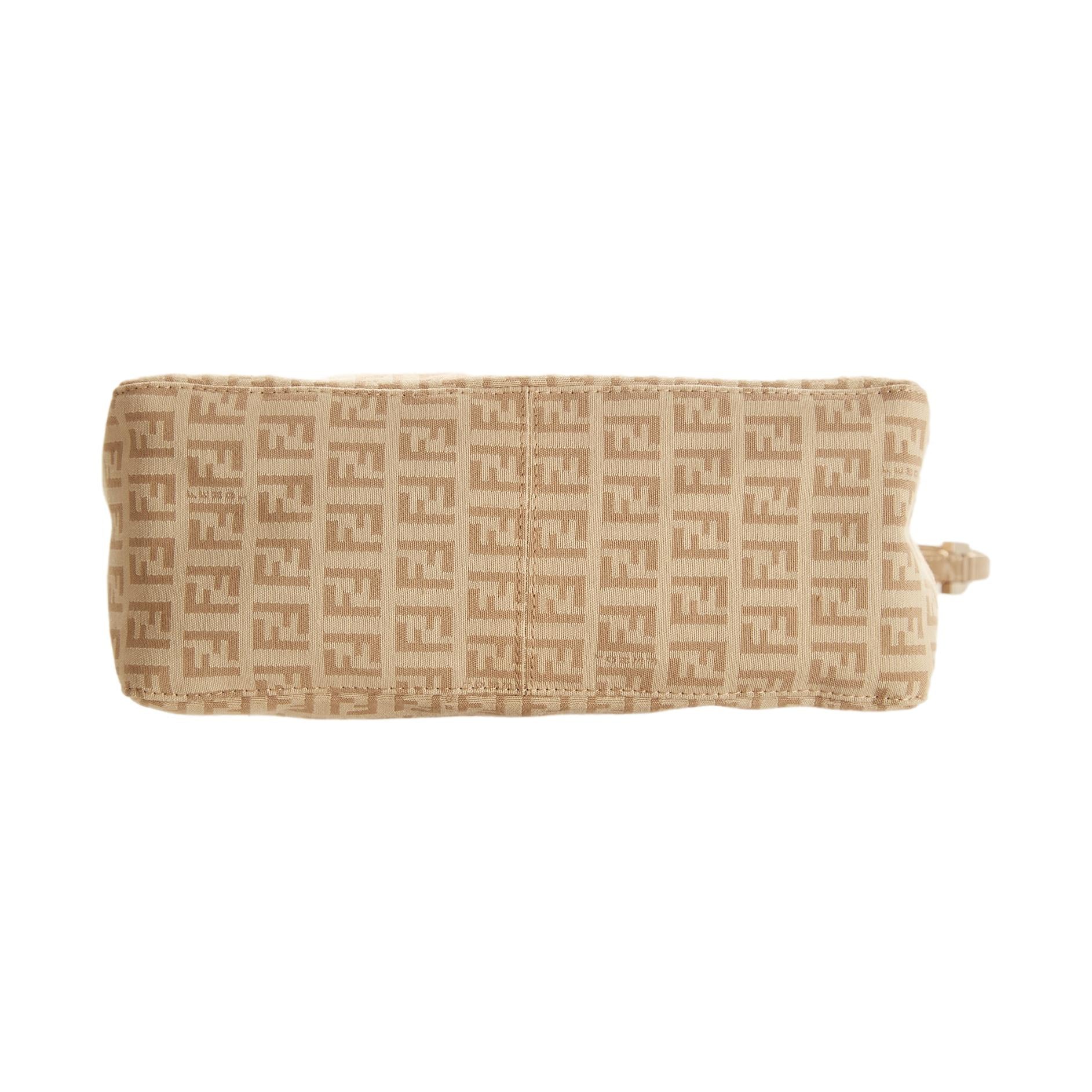 Fendi Beige Logo Mini Shoulder Bag - Image 3