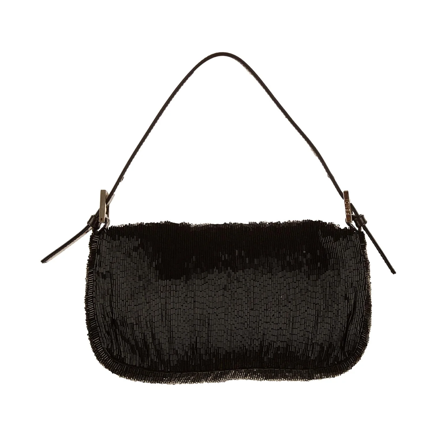 Fendi Black Beaded Baguette - Image 2