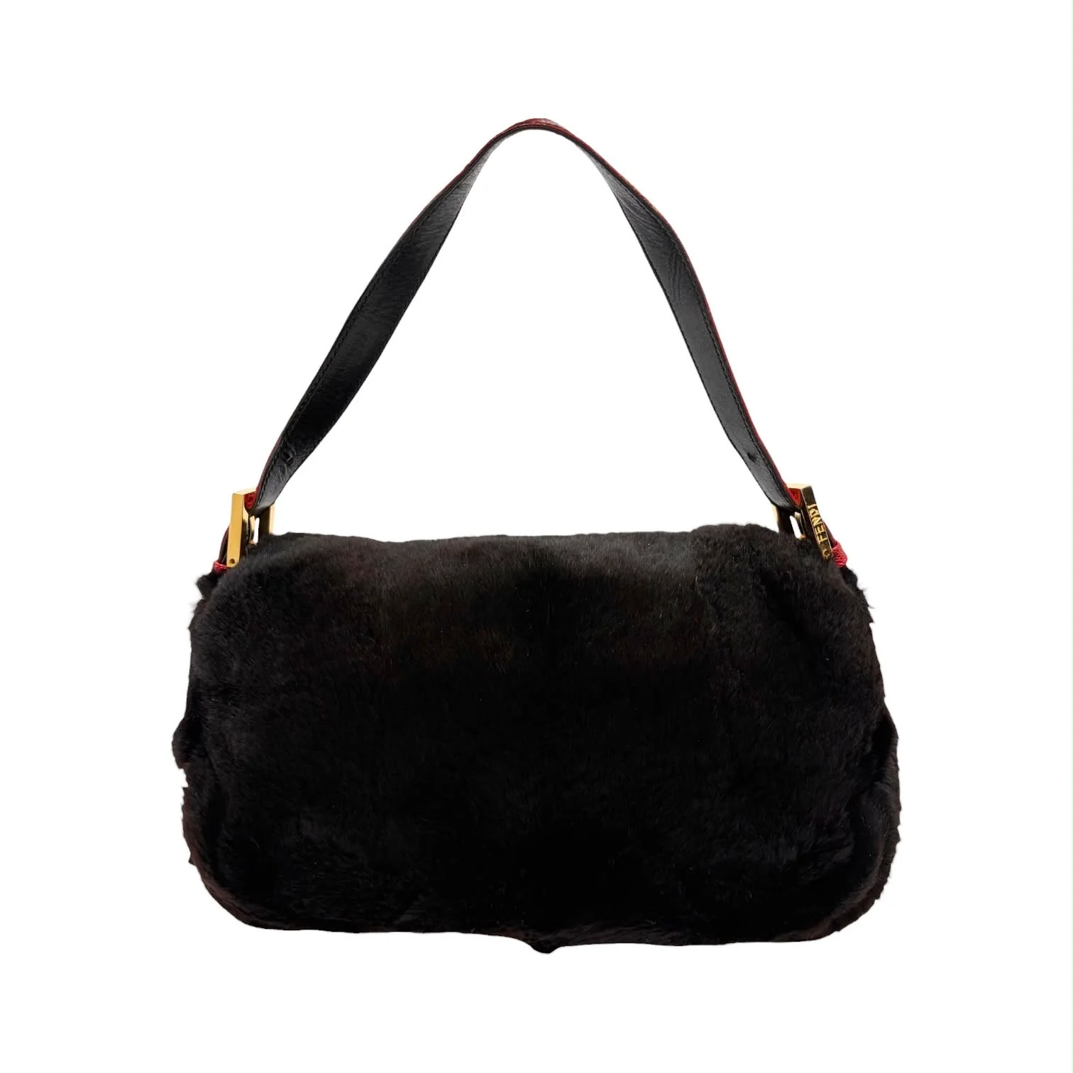 Fendi Dark Brown Fur Baguette - Image 2