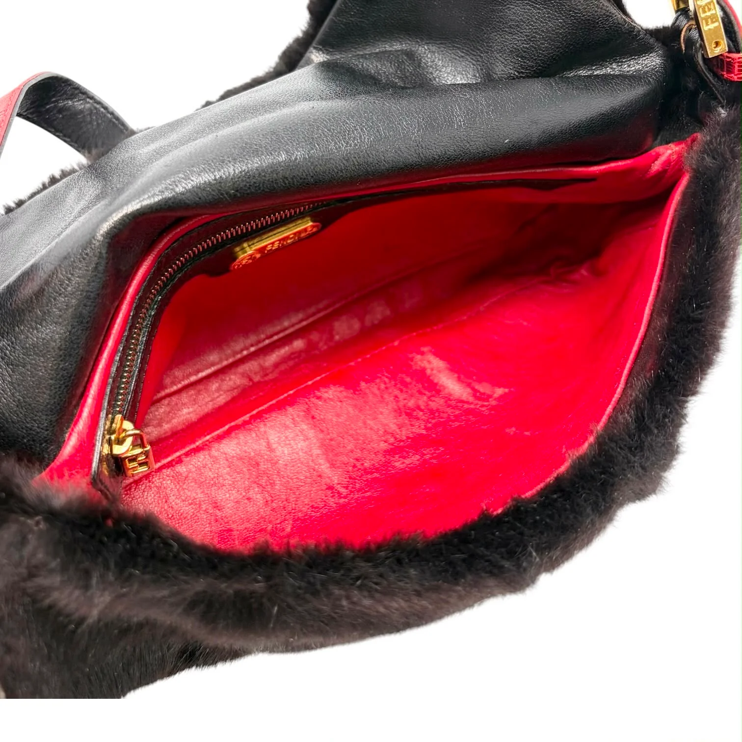 Fendi Dark Brown Fur Baguette - Image 3