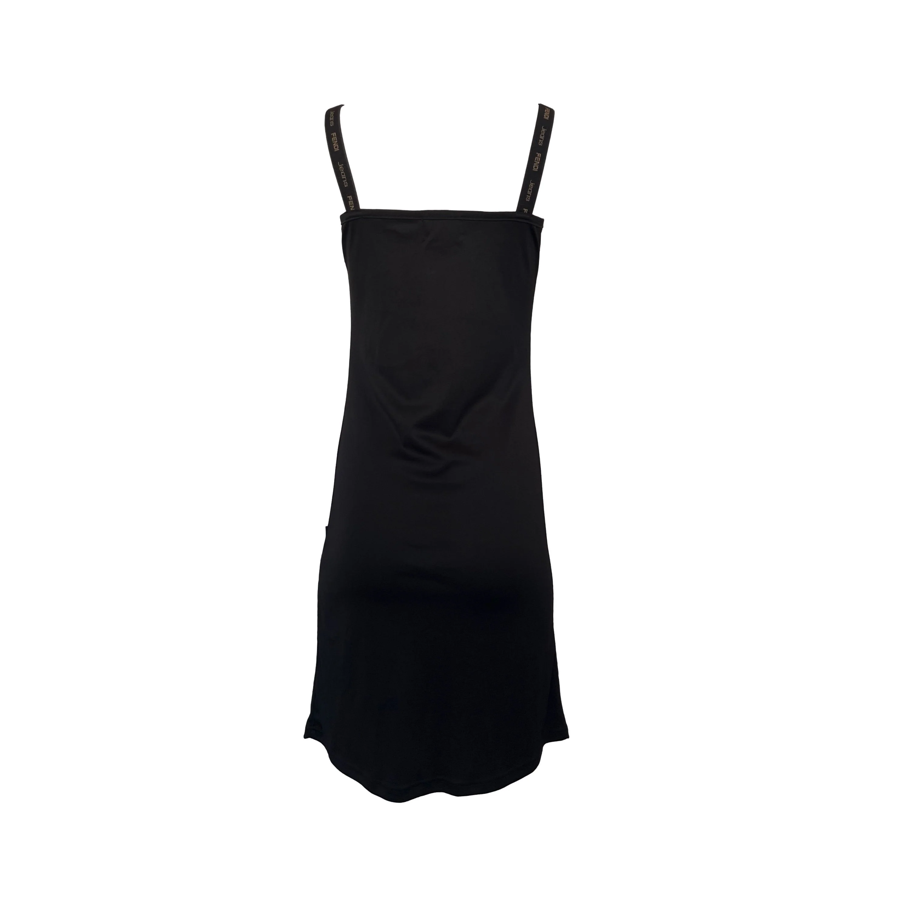 Fendi Black Logo Stretch Dress - Image 2