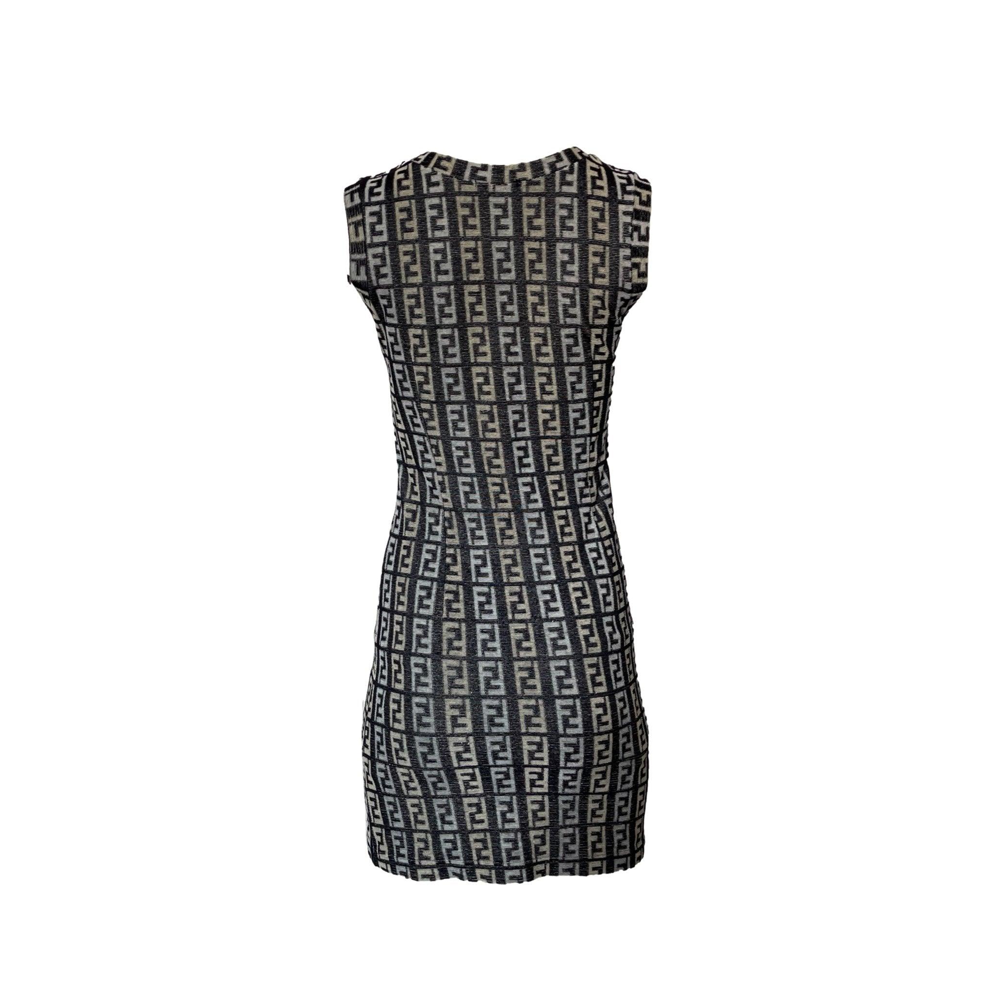 Fendi Black Monogram Terrycloth Dress - Image 2