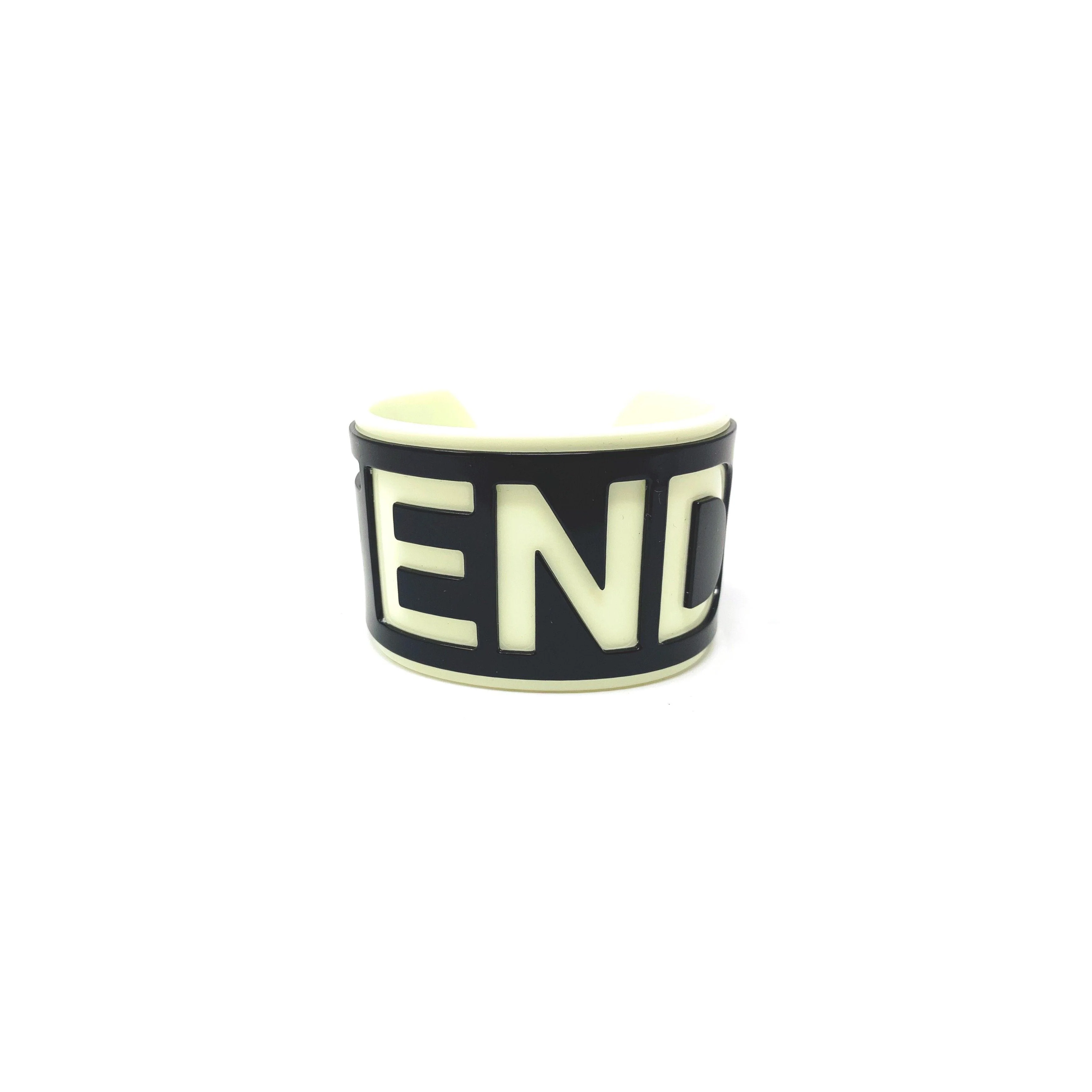 Fendi Black Resin Logo Bangle