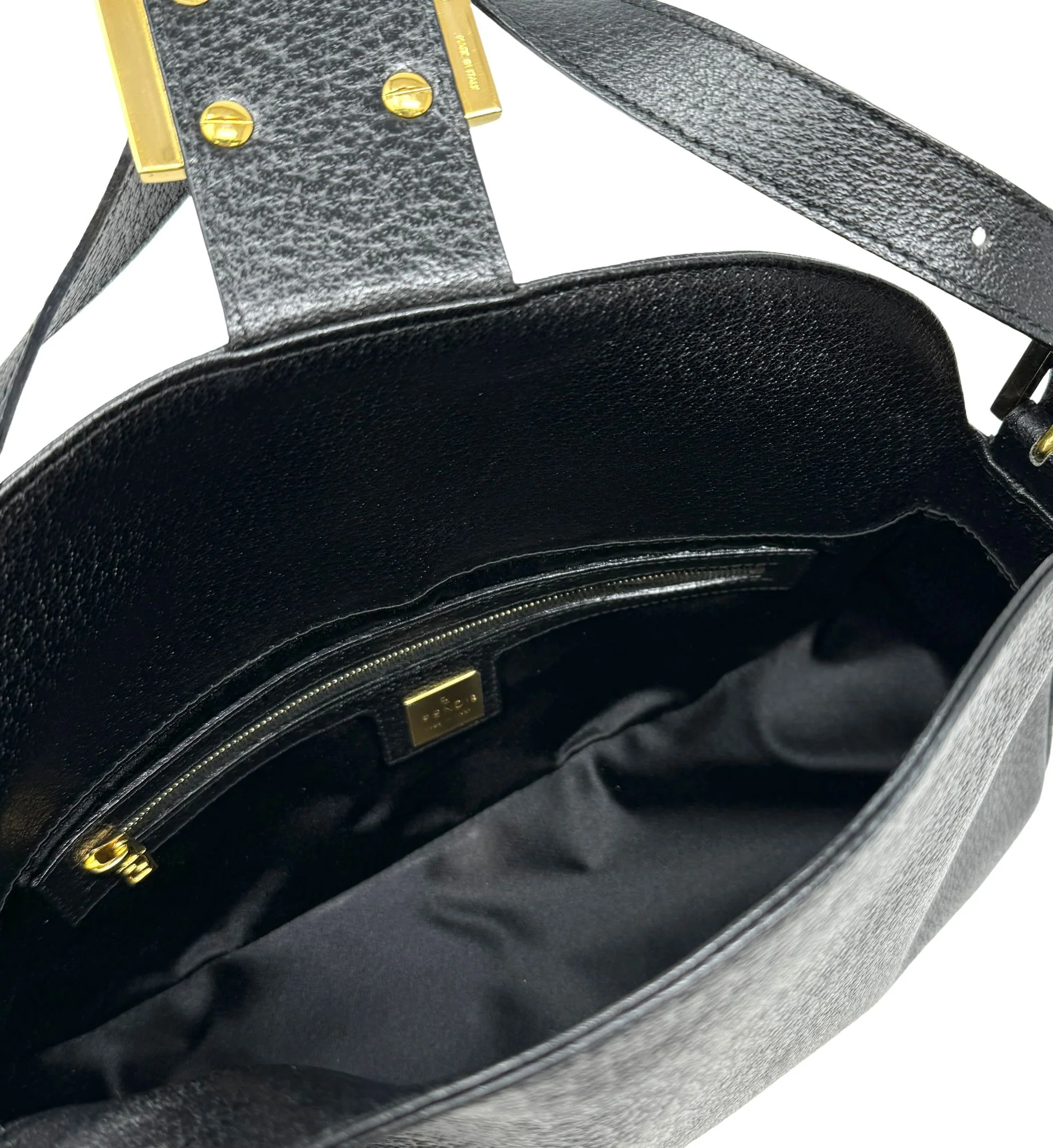 Fendi Black Leather Shoulder Bag - Image 3