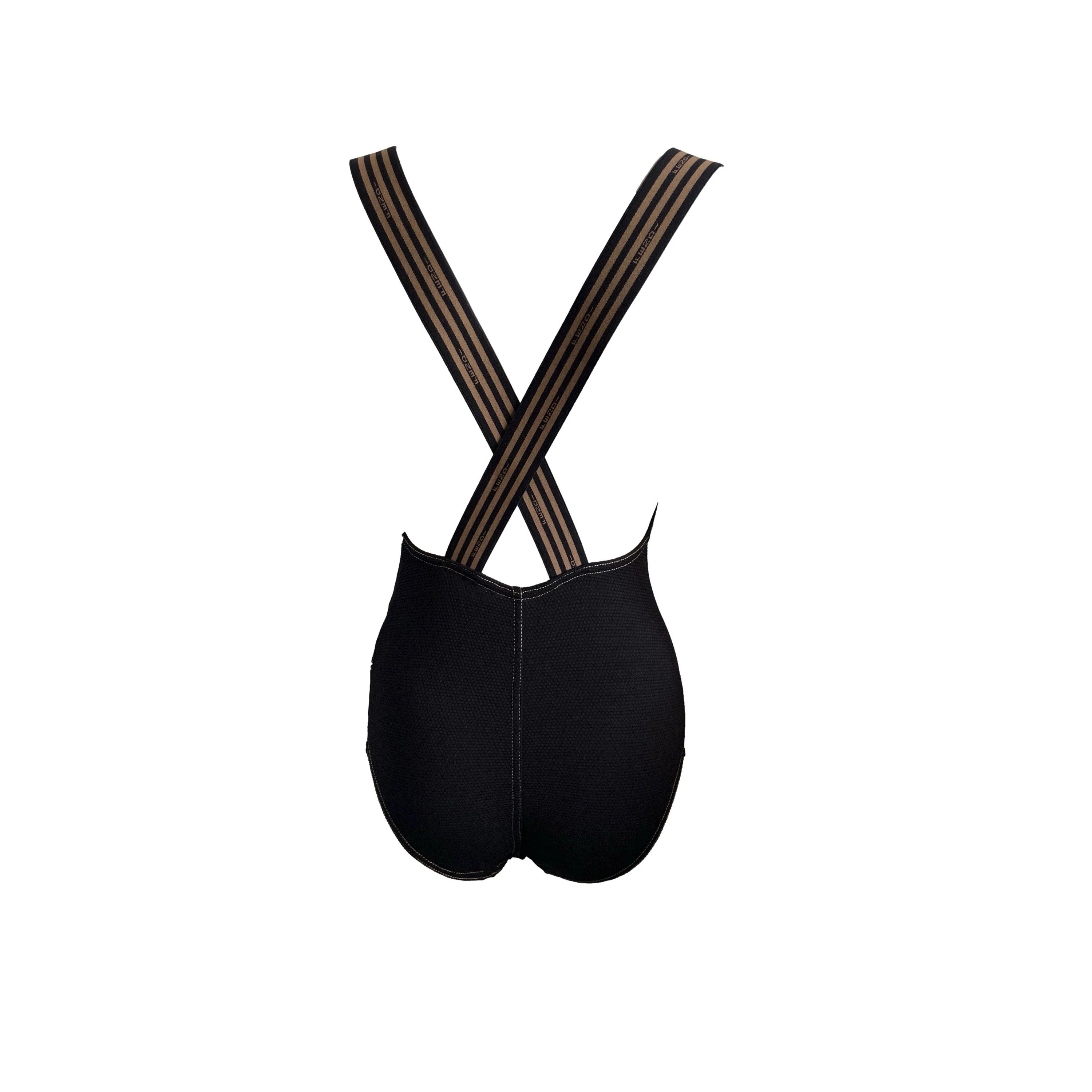 Fendi Black Textured Logo Bodysuit - Image 2