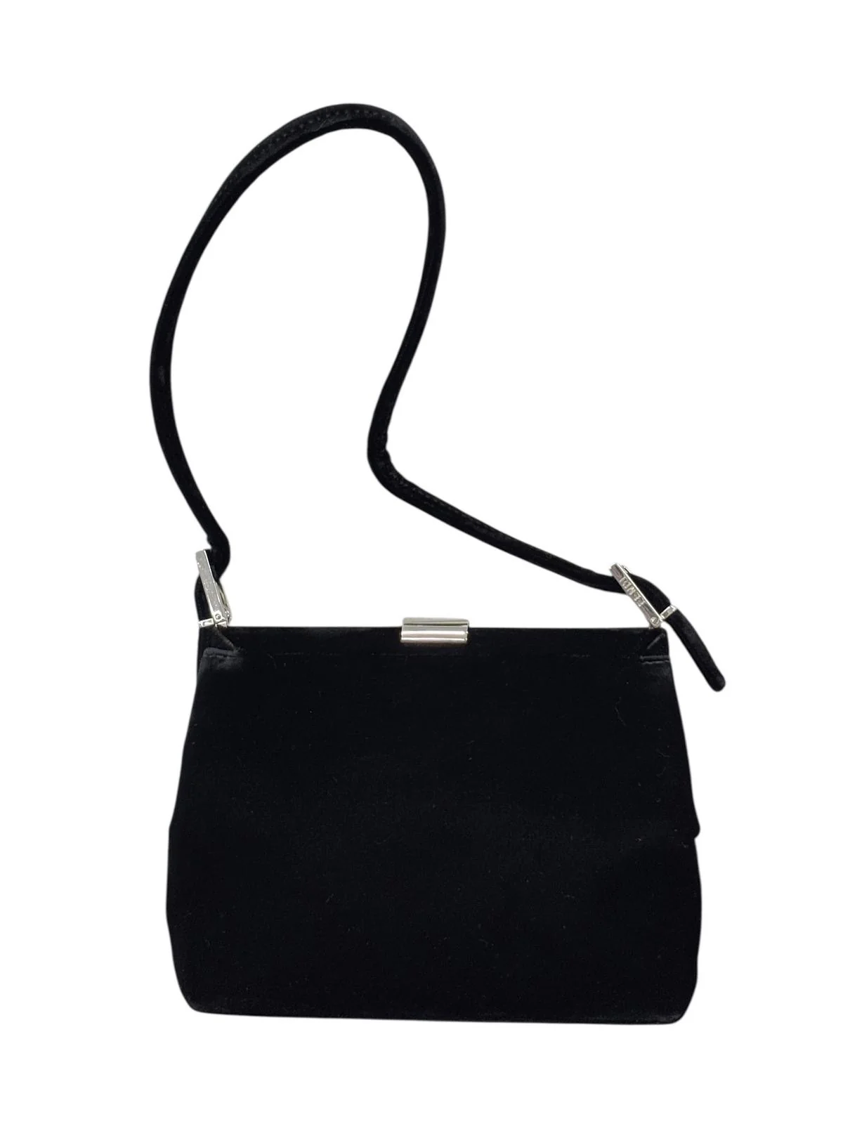 Fendi Black Velvet Clasp Shoulder Bag - Image 2
