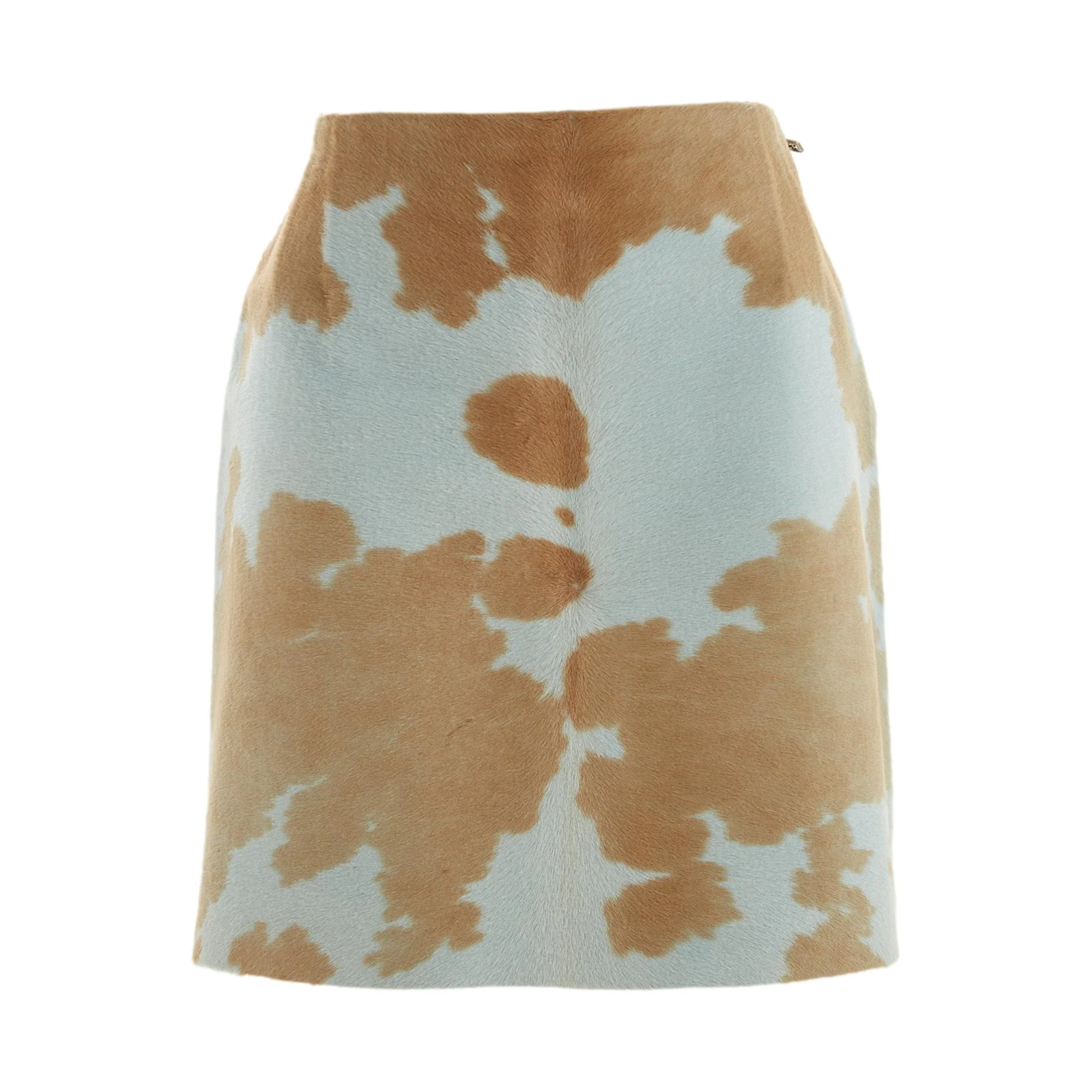 Fendi Blue Cow Print Skirt