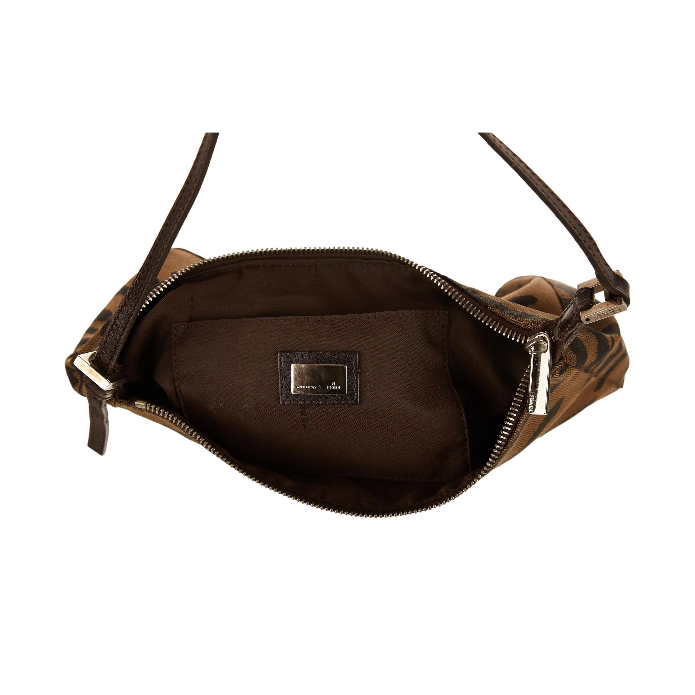 Fendi Brown Animal Print Shoulder Bag - Image 4