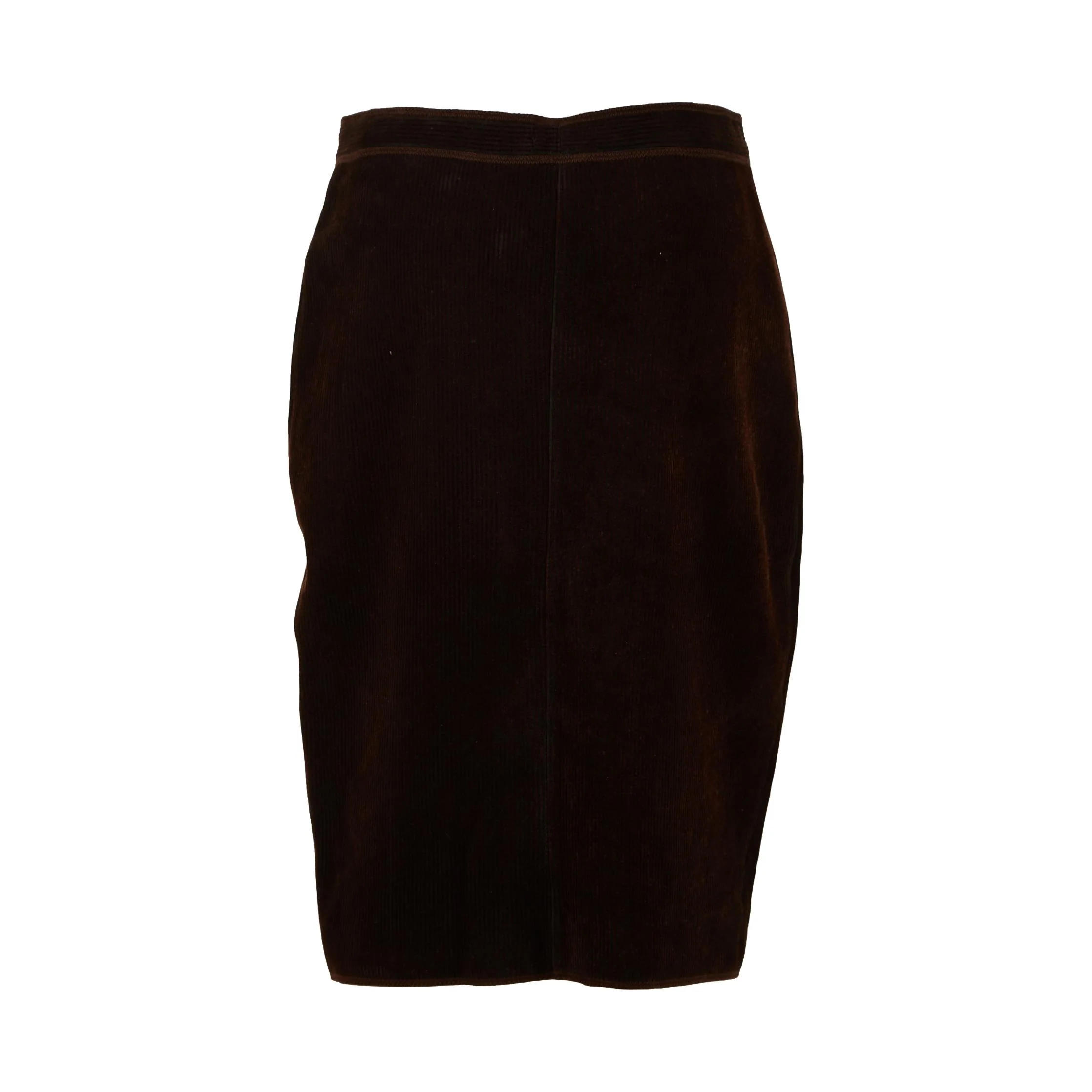 Fendi Brown Corduroy Skirt - Image 2