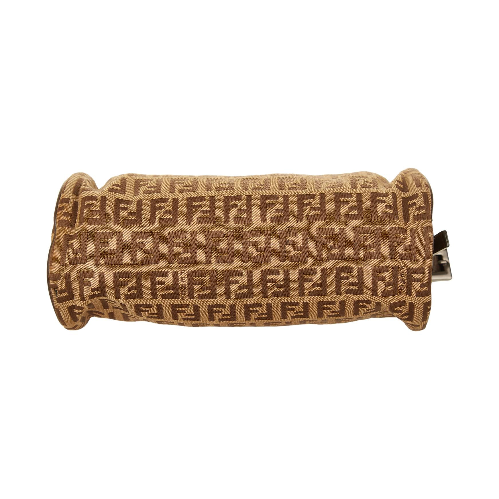 Fendi Brown Logo Cylinder Bag - Image 3