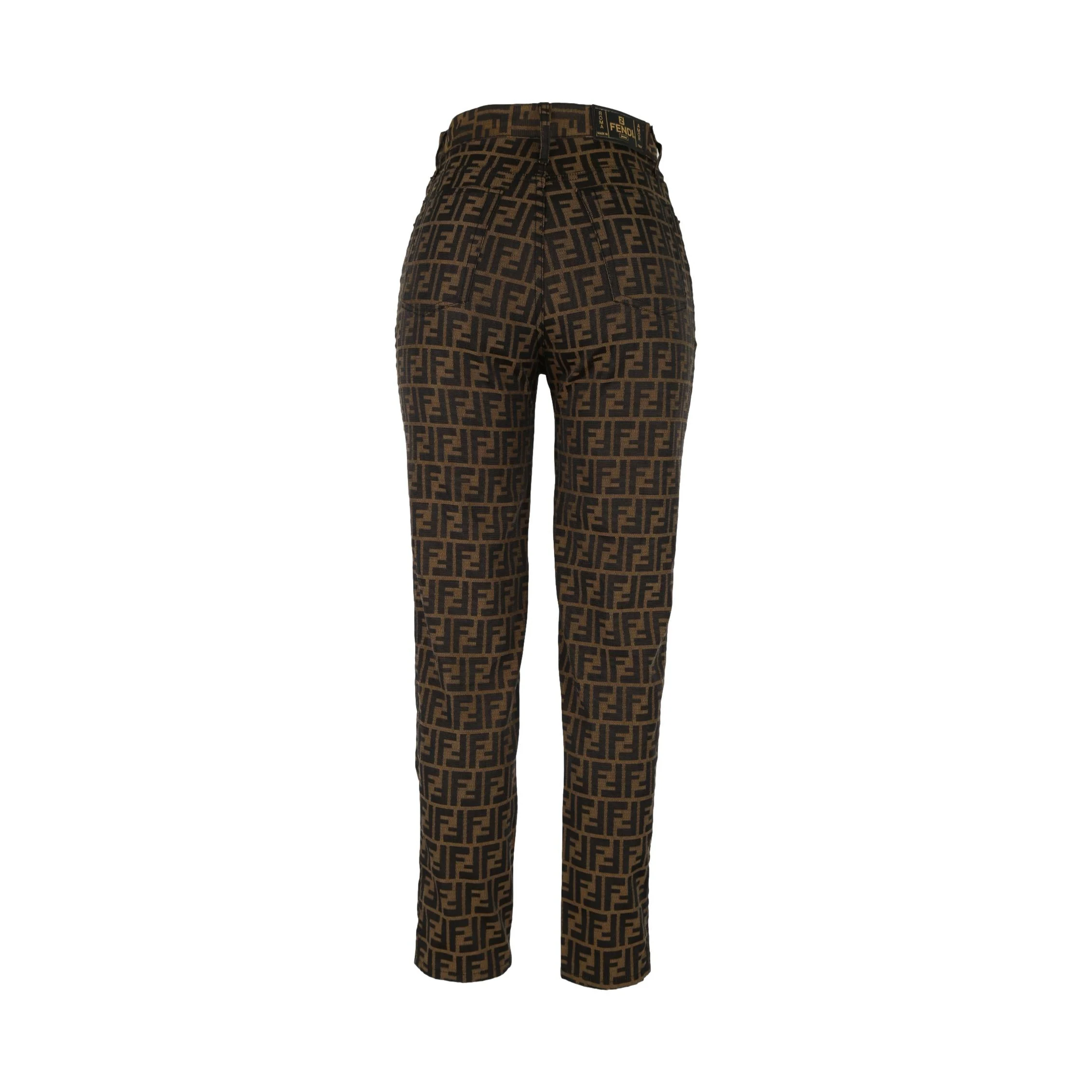 Fendi Brown Logo Pants - Image 2