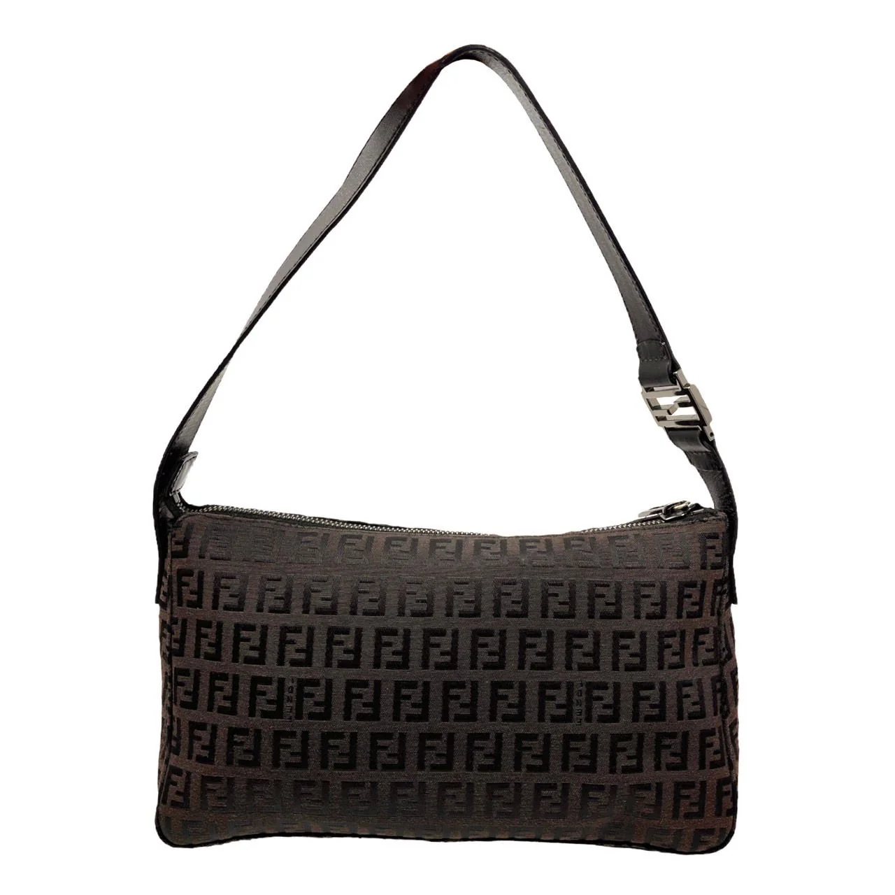 Fendi Brown Logo Shoulder Bag - Image 2
