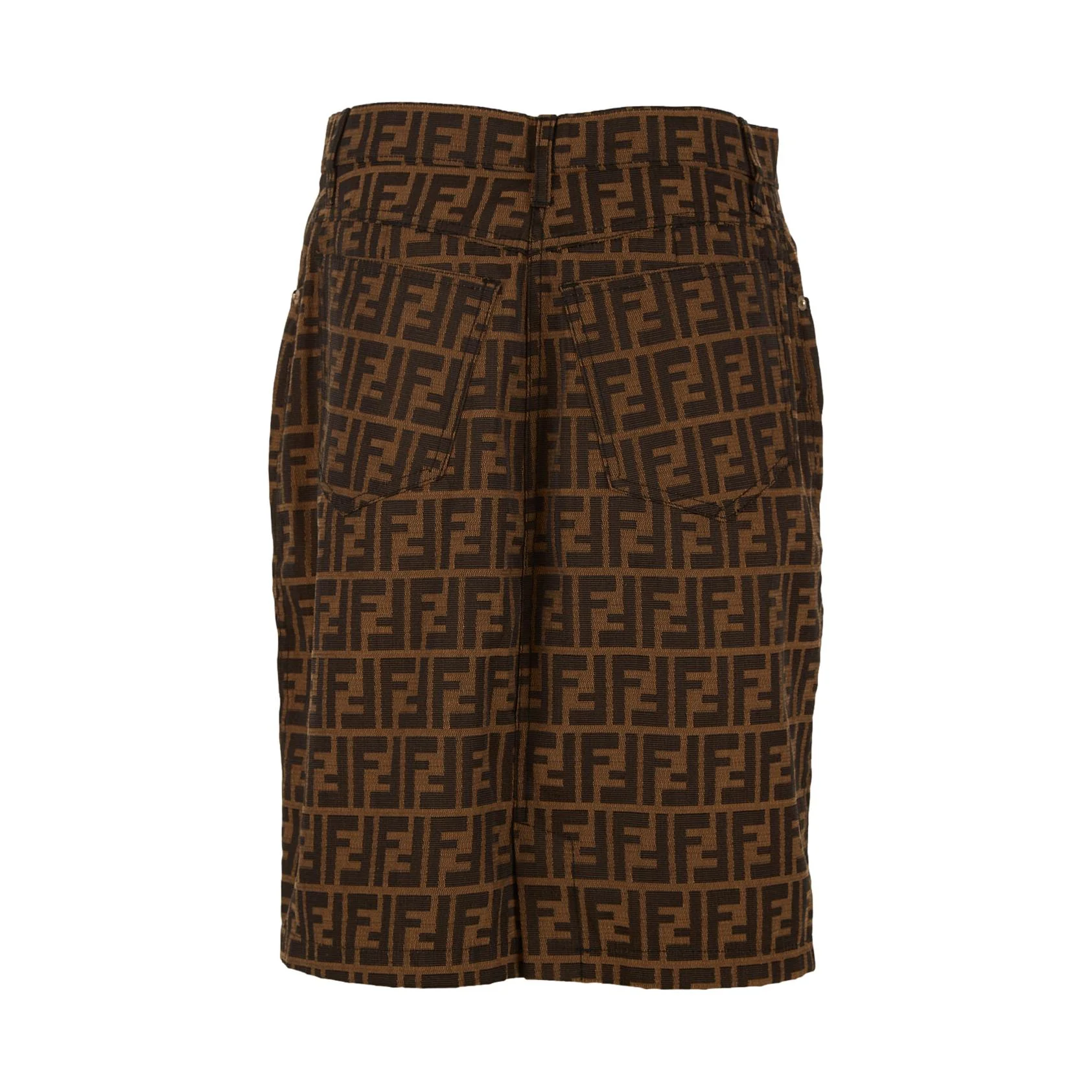 Fendi Brown Logo Skirt - Image 2