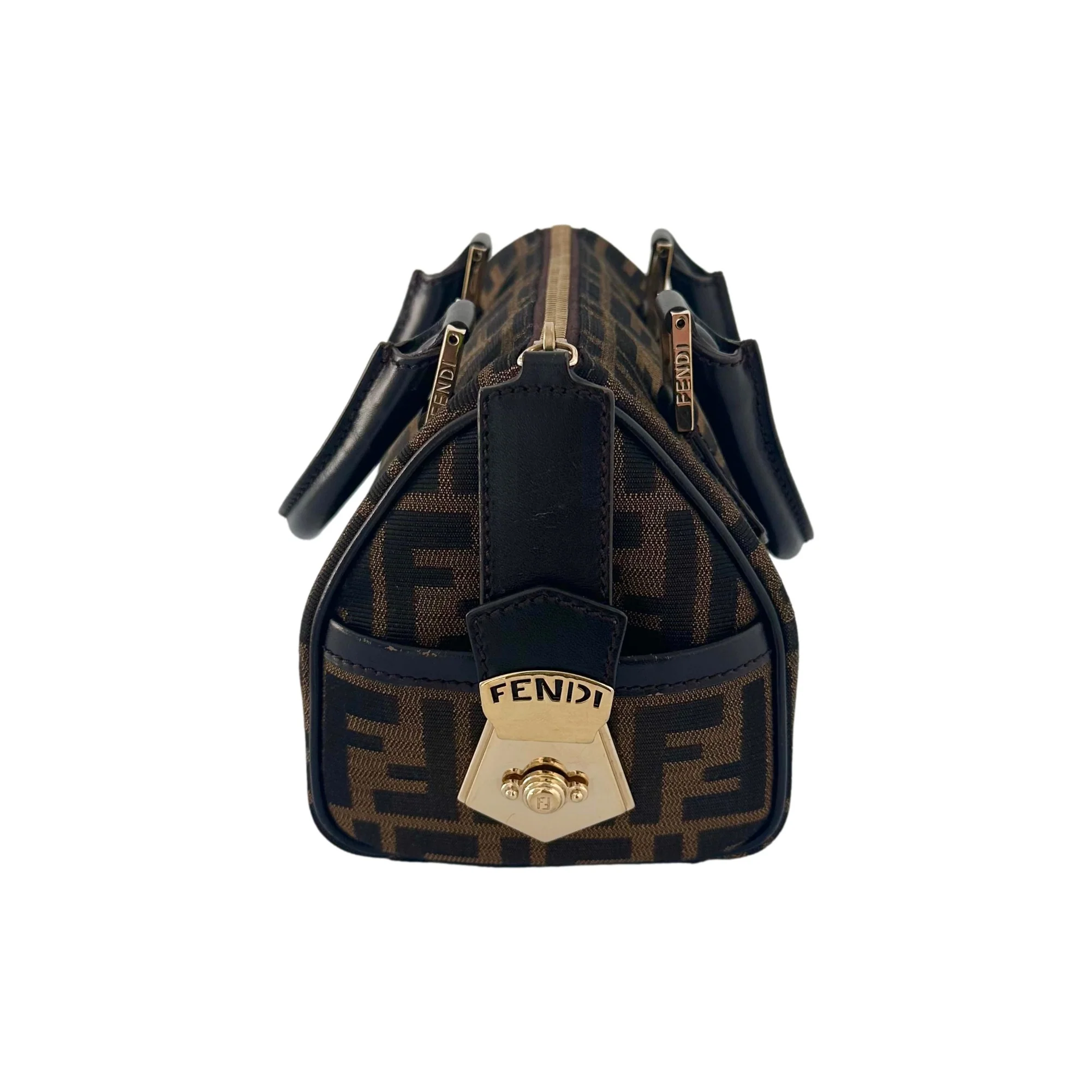 Fendi Brown Mini Boston Bag - Image 2