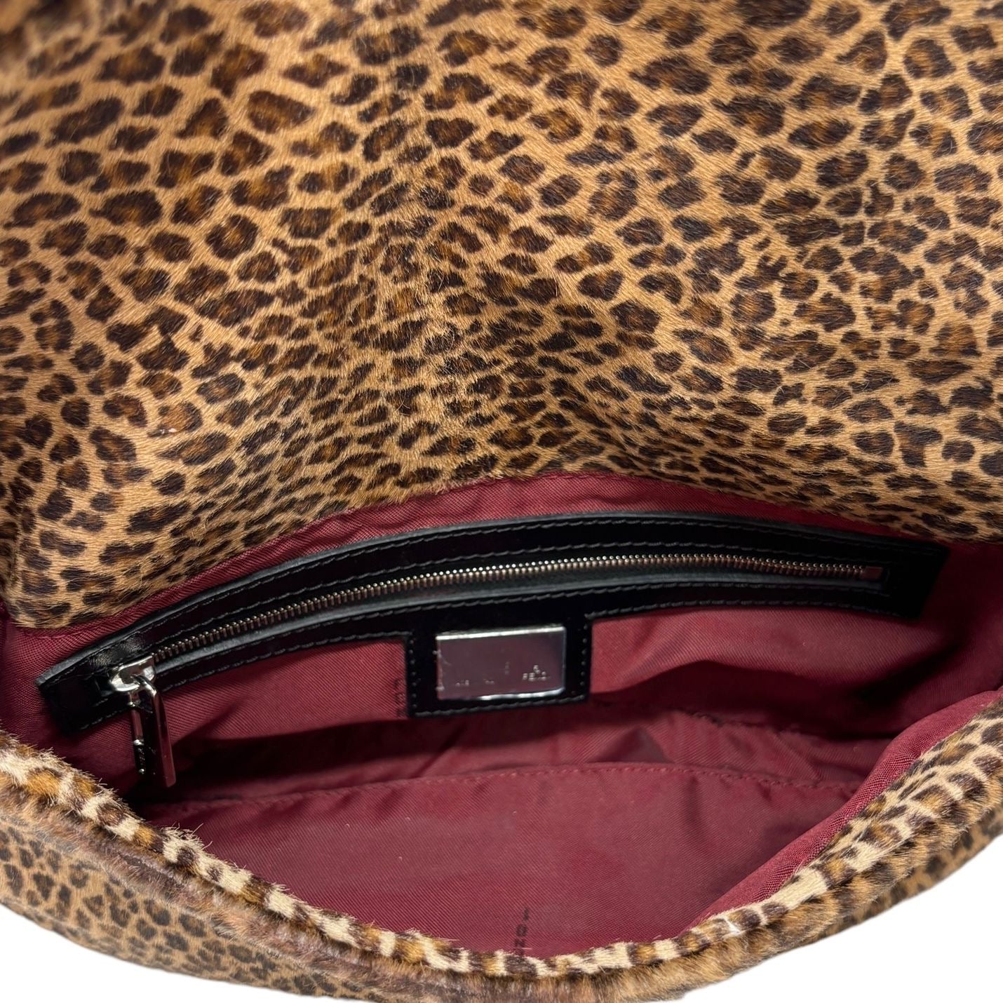 Fendi Cheetah + Red Baguette Bag - Image 7