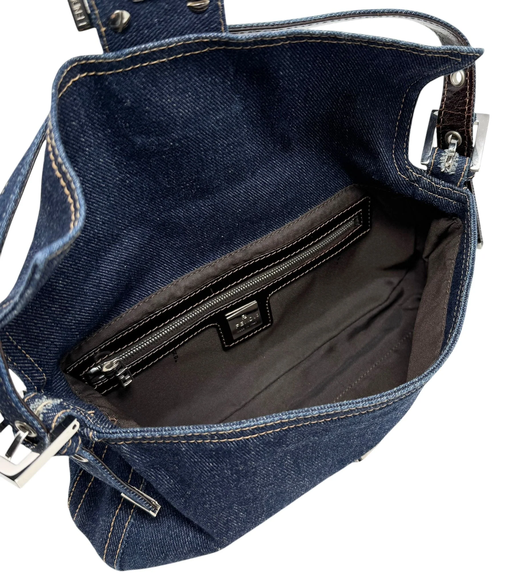 Fendi Denim Baguette Bag - Image 3
