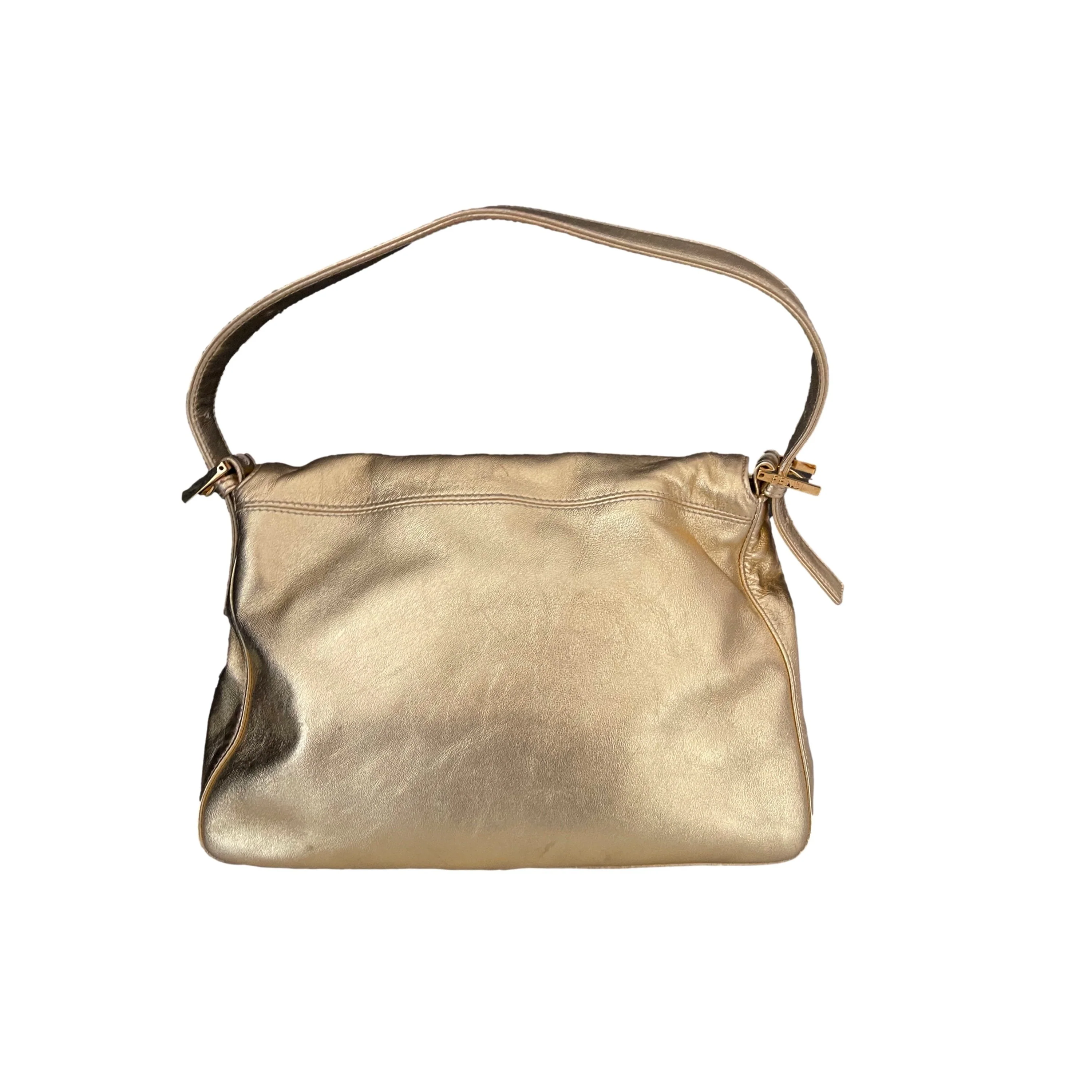 Fendi Gold Shimmer Shoulder Bag - Image 2