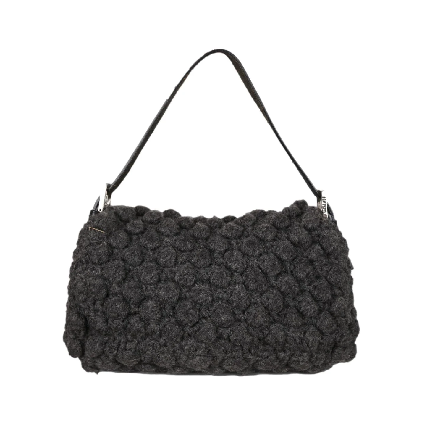 Fendi Grey Crochet Baguette - Image 2