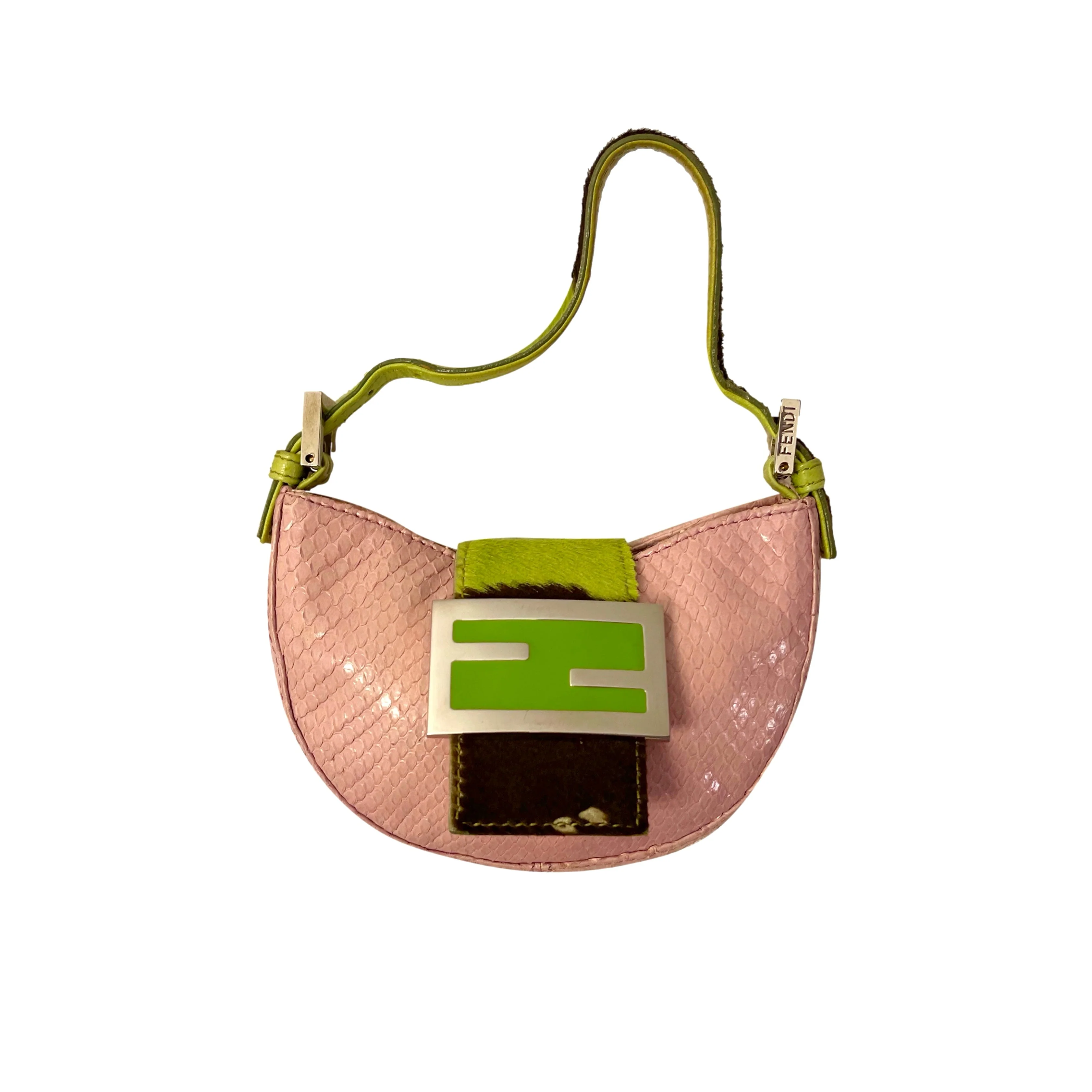 Fendi Mini Snakeskin Croissant Bag