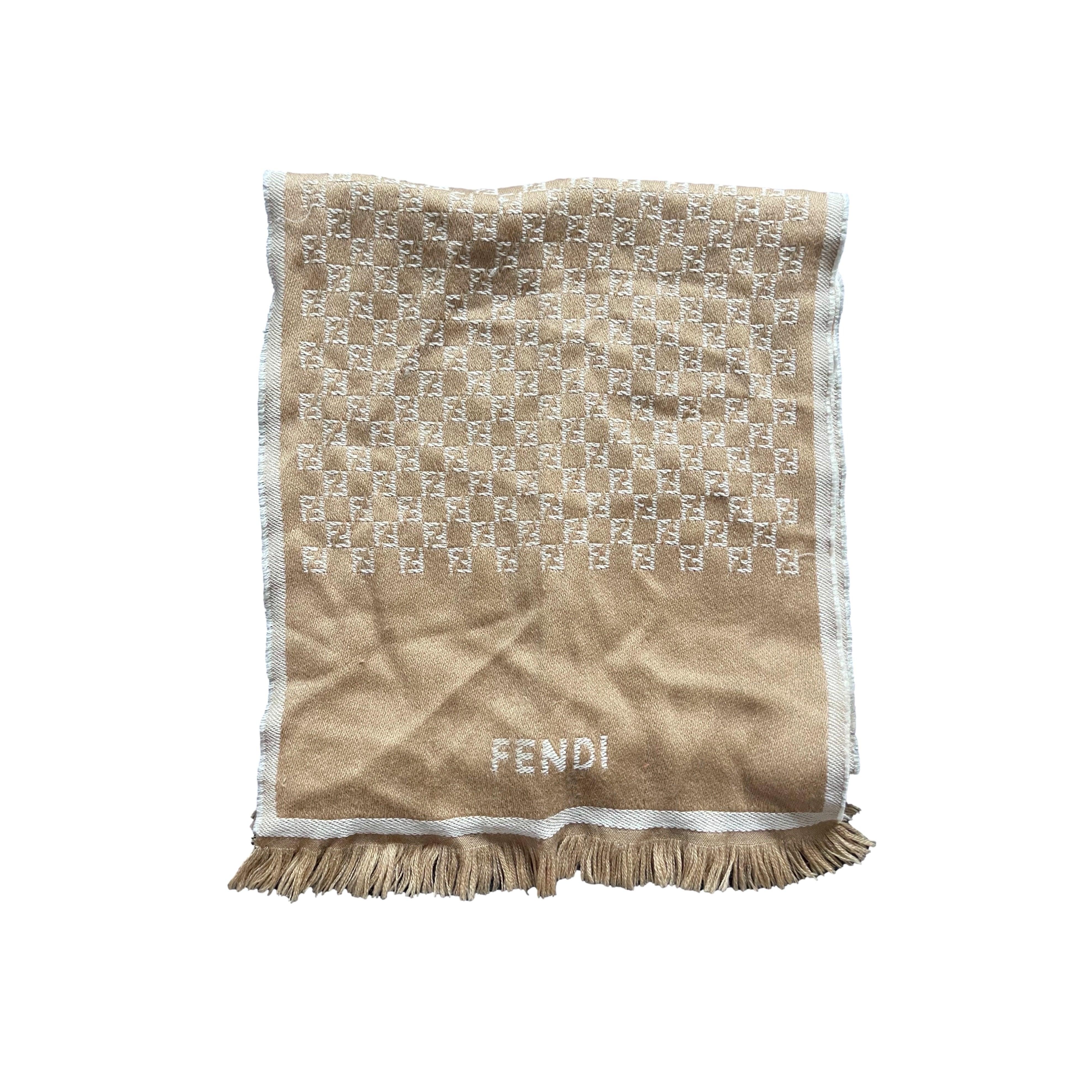 Fendi Logo Wool Scarf