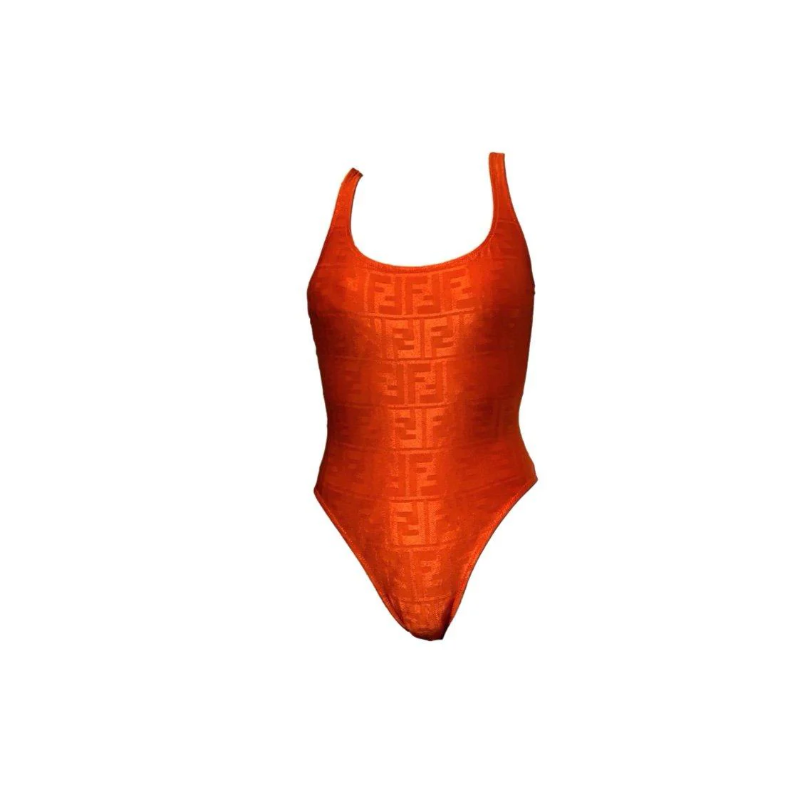 Fendi Orange Logo One Piece