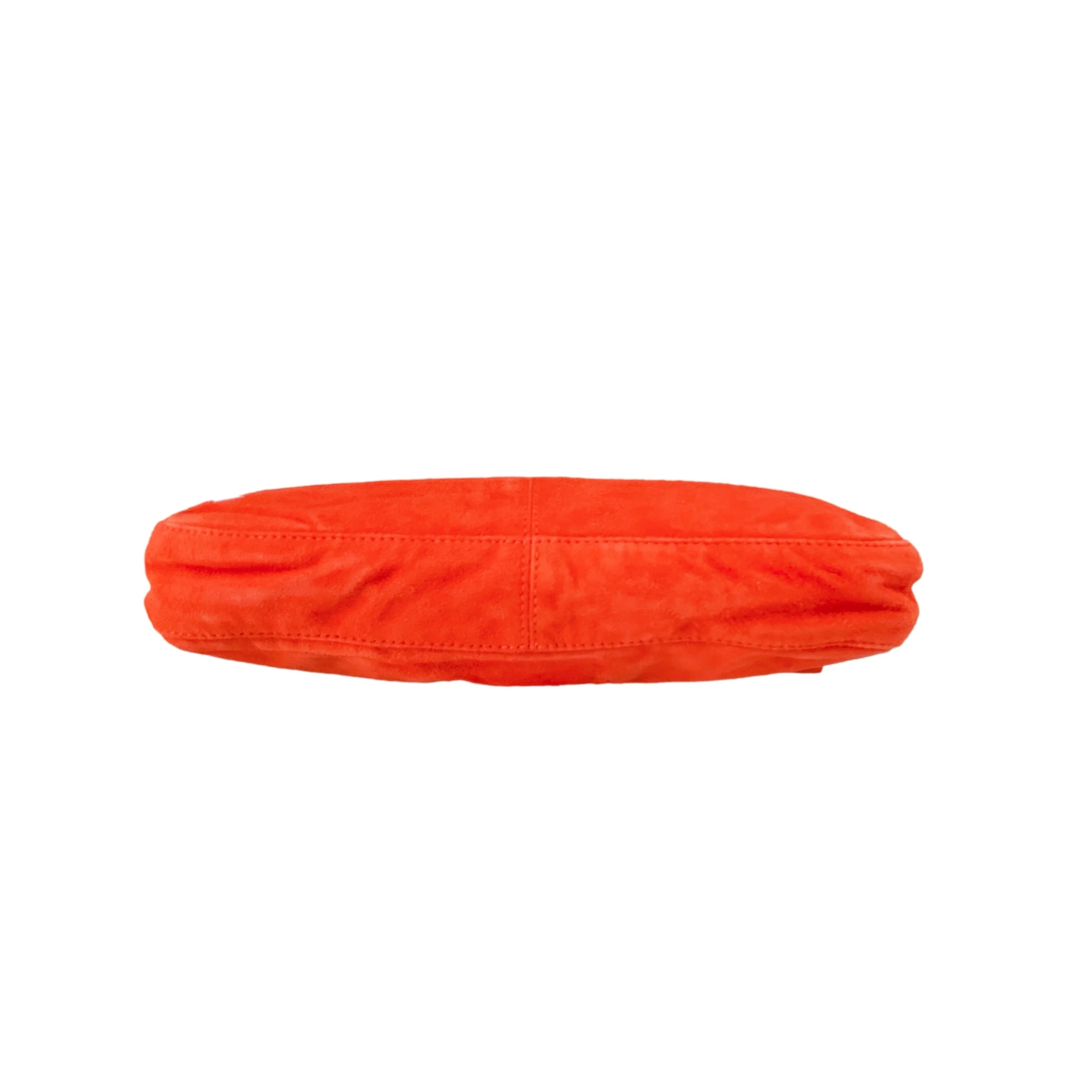 Fendi Orange Suede Baguette Shoulder Bag - Image 3