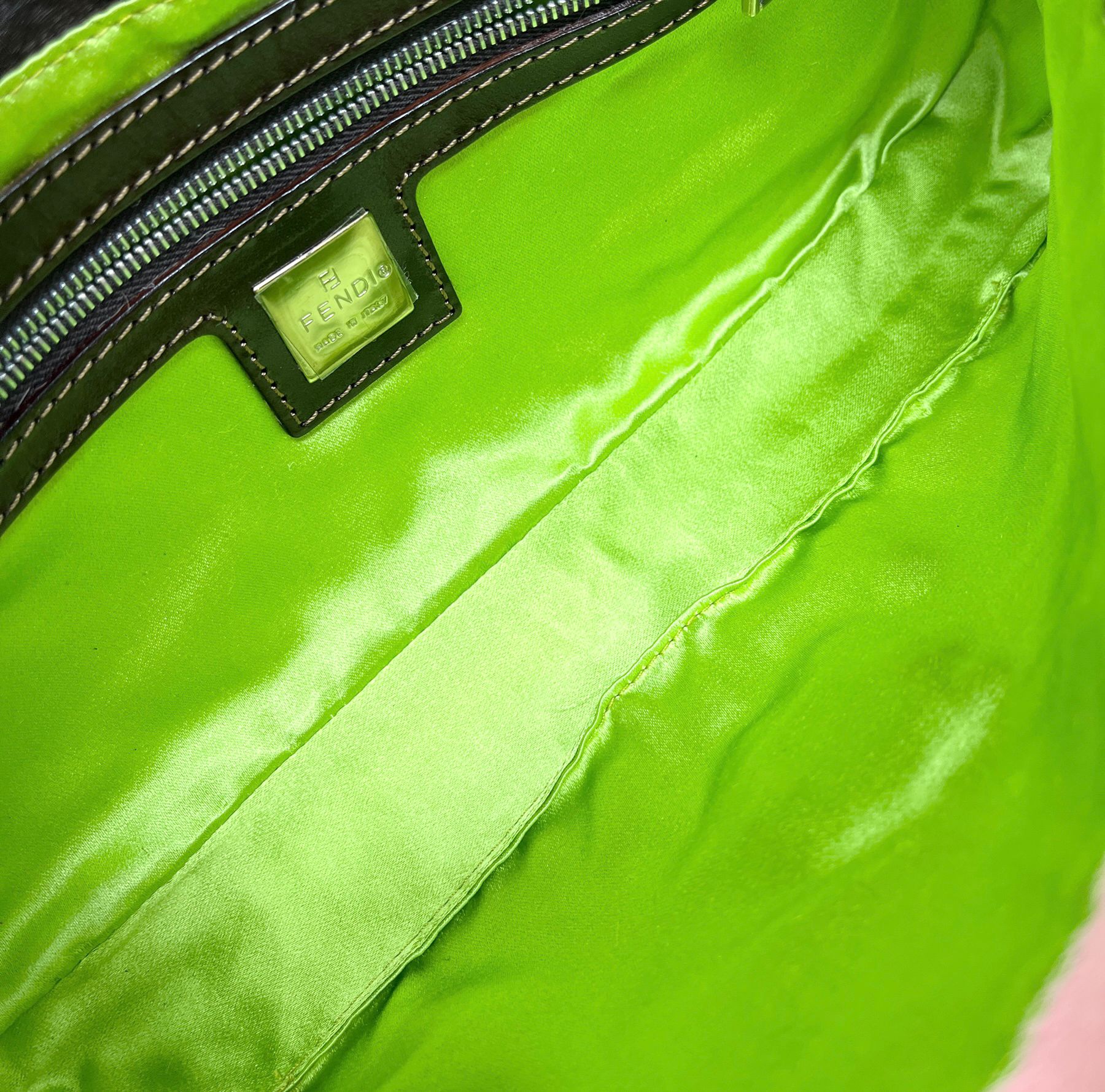 Fendi Pink Cow Print Baguette - Image 3