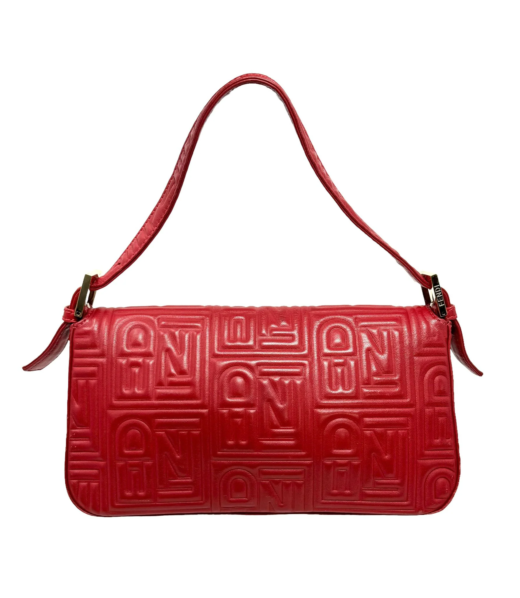 Fendi Red Logo Baguette - Image 2
