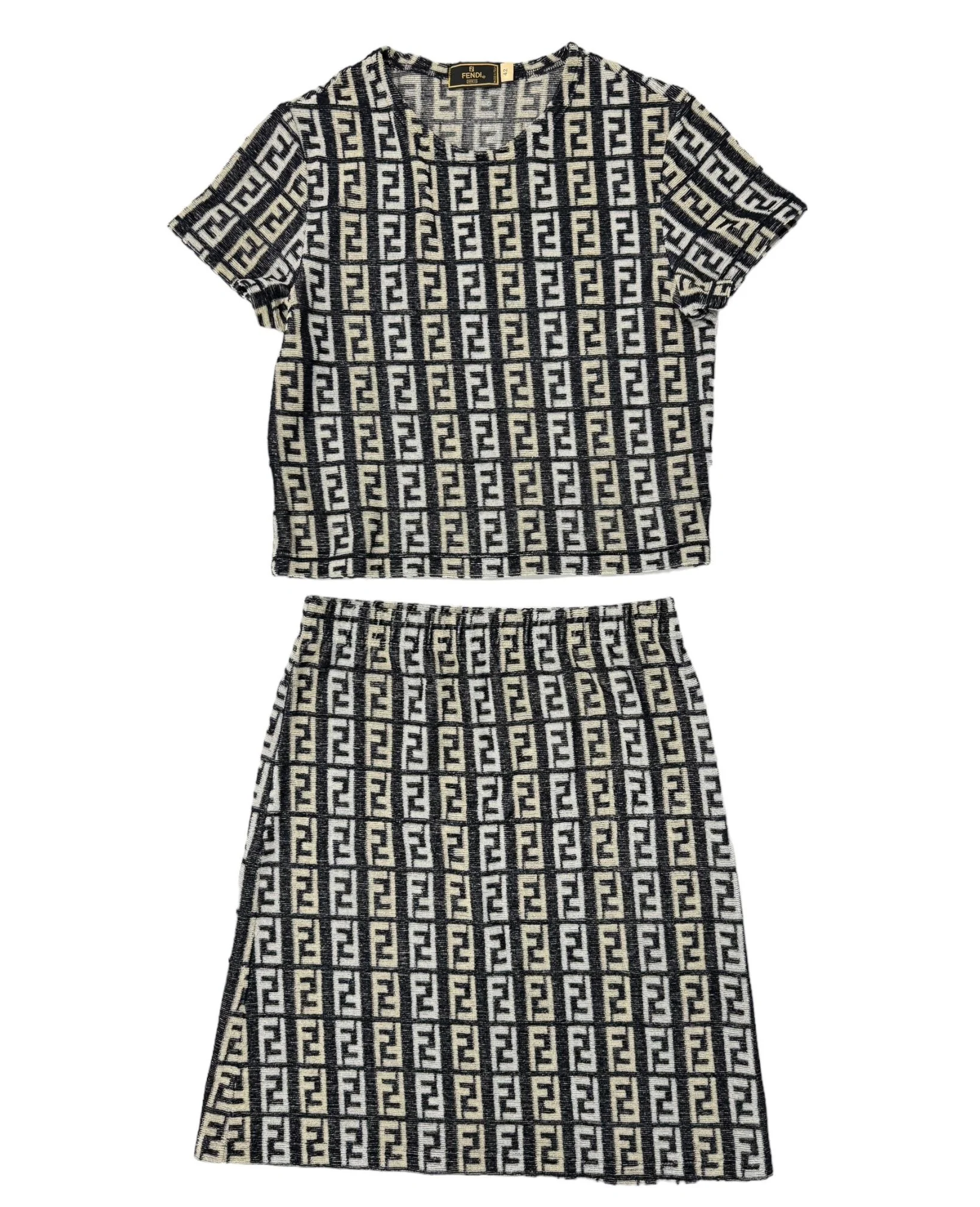 Fendi Terry Cloth Skirt Set