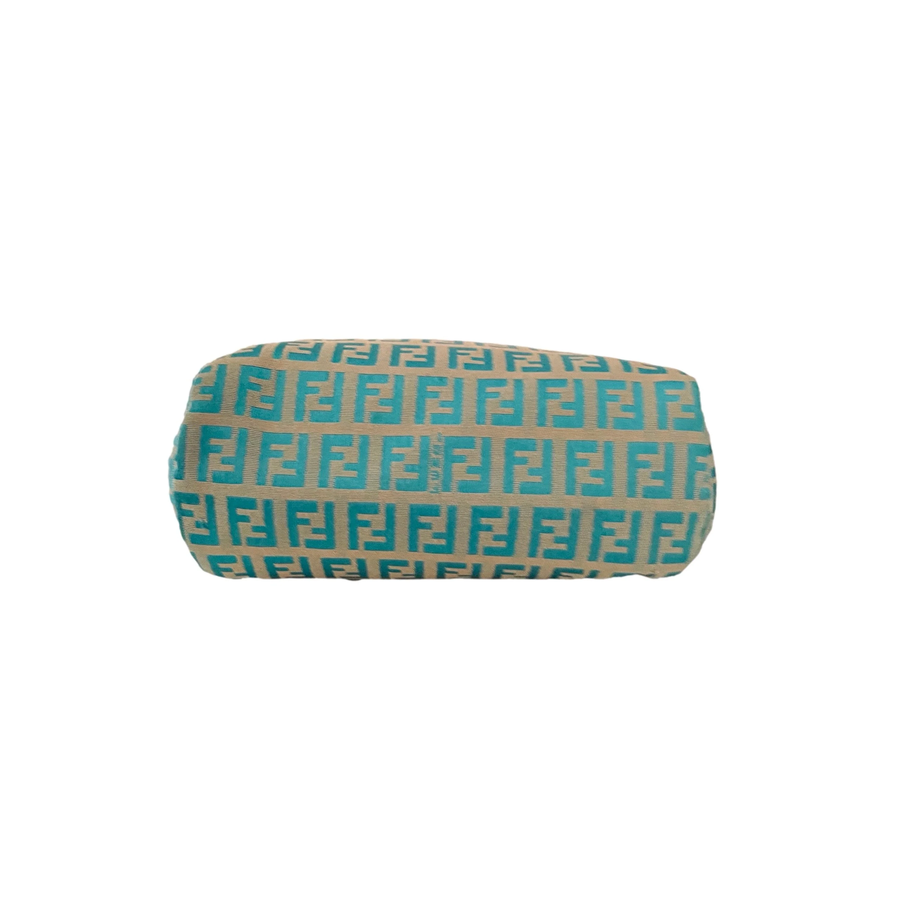 Fendi Turquoise Monogram Mini Top Handle - Image 2