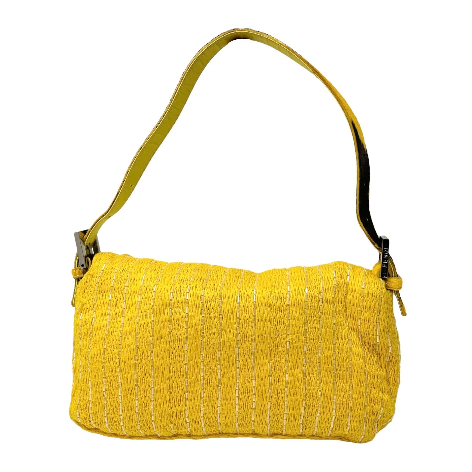 Fendi Yellow Beaded Baguette - Image 2