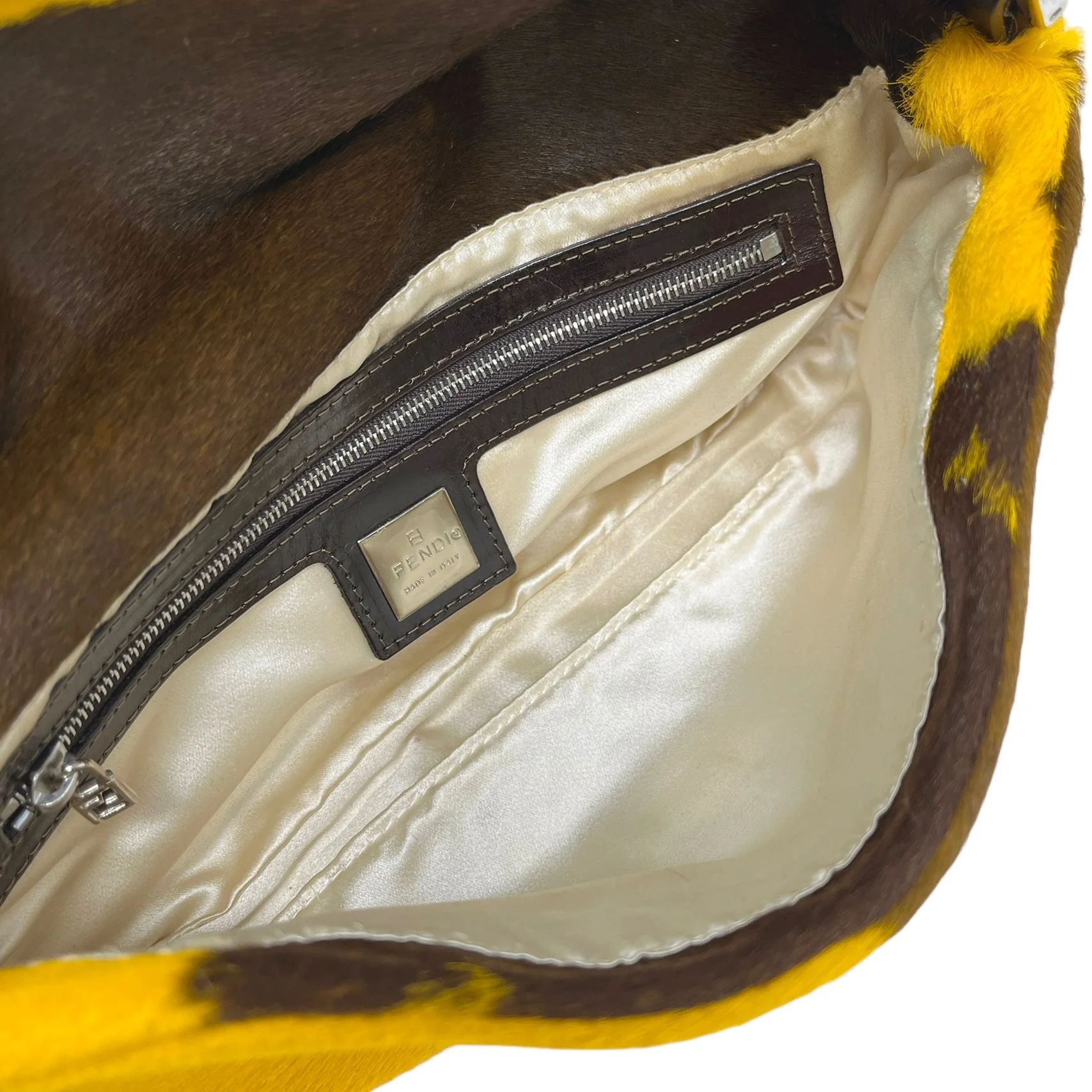 Fendi Yellow Cow Print Baguette - Image 3