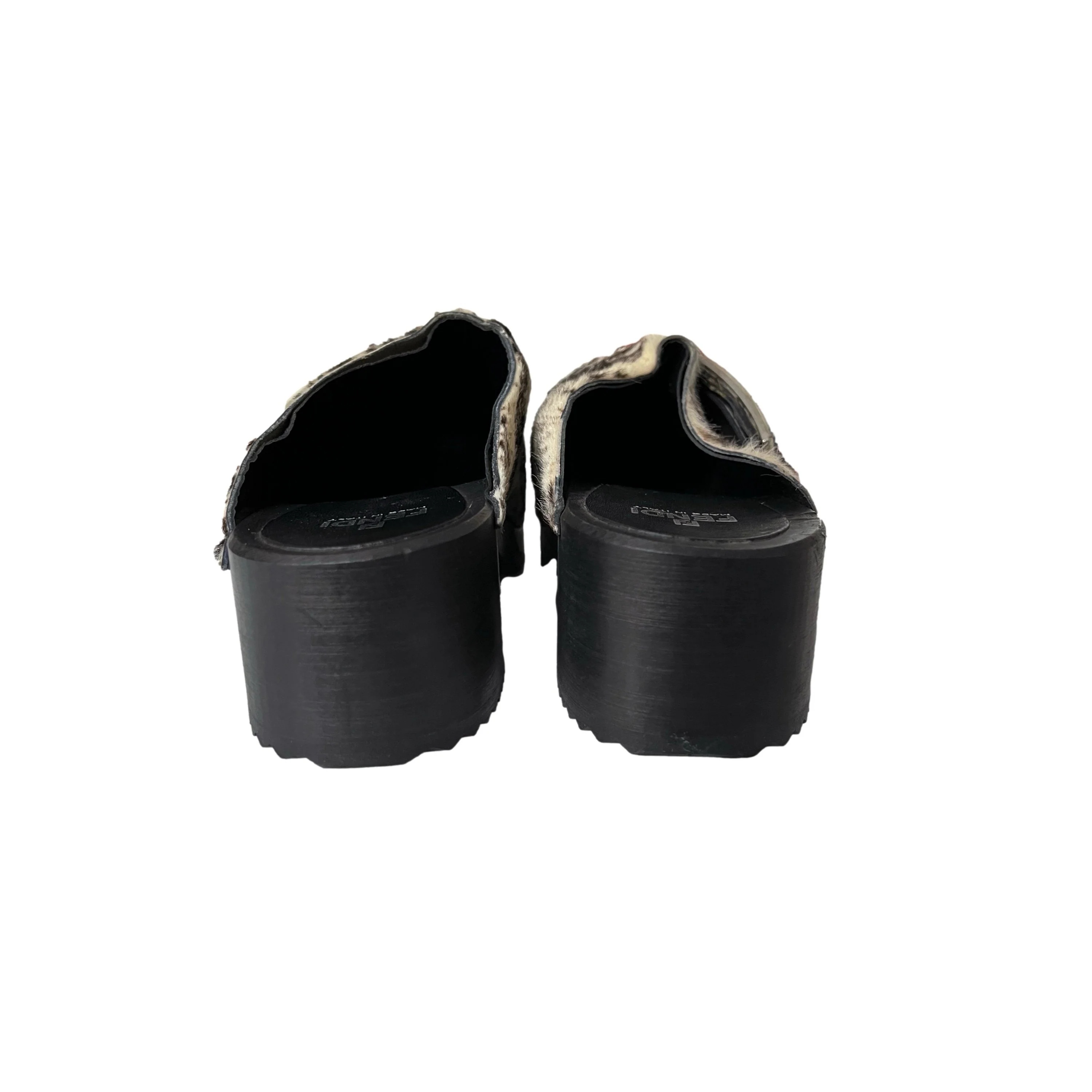 Fendi Zebra Stripe Calf Hair Clogs - Image 5