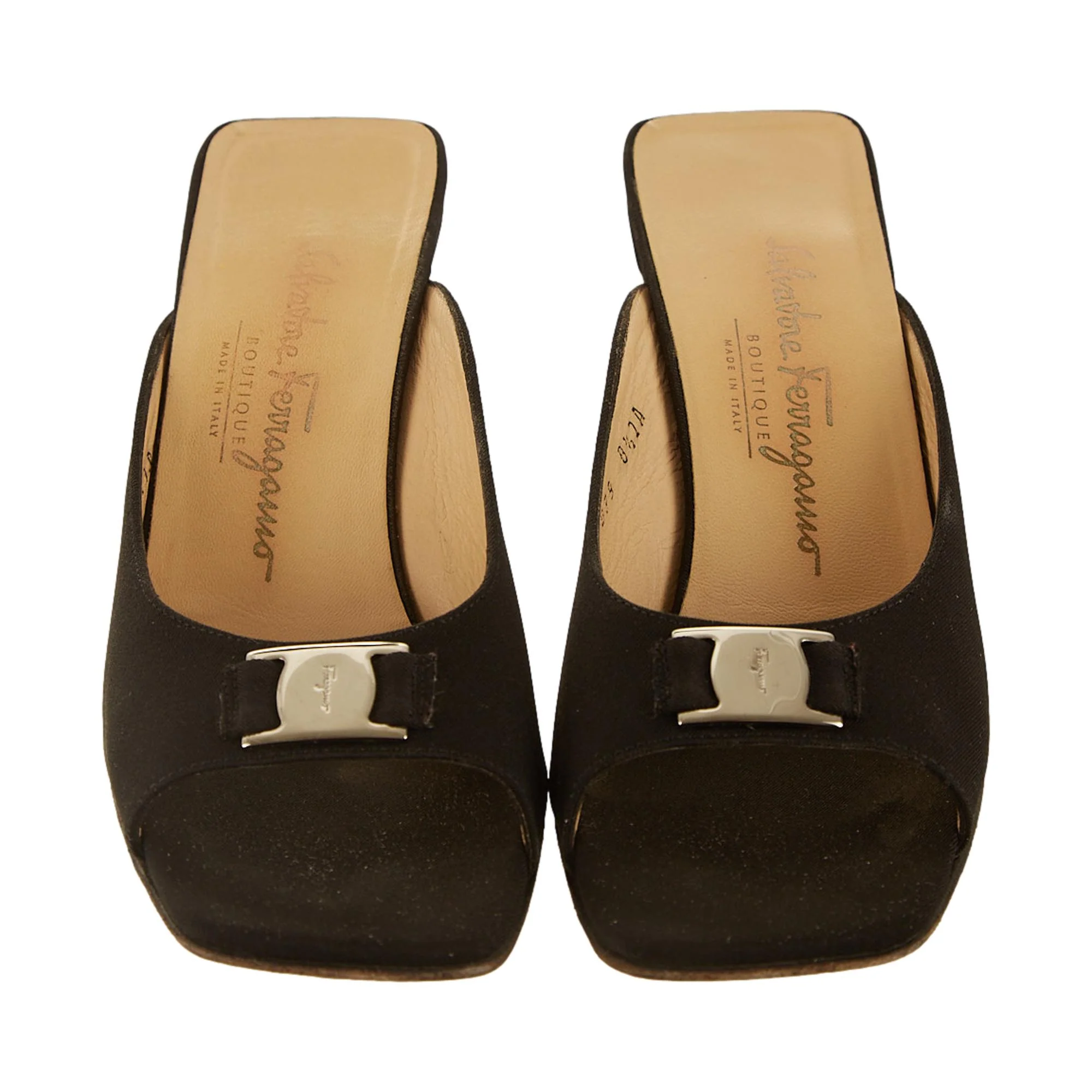 Ferragamo Black Block Heels - Image 2