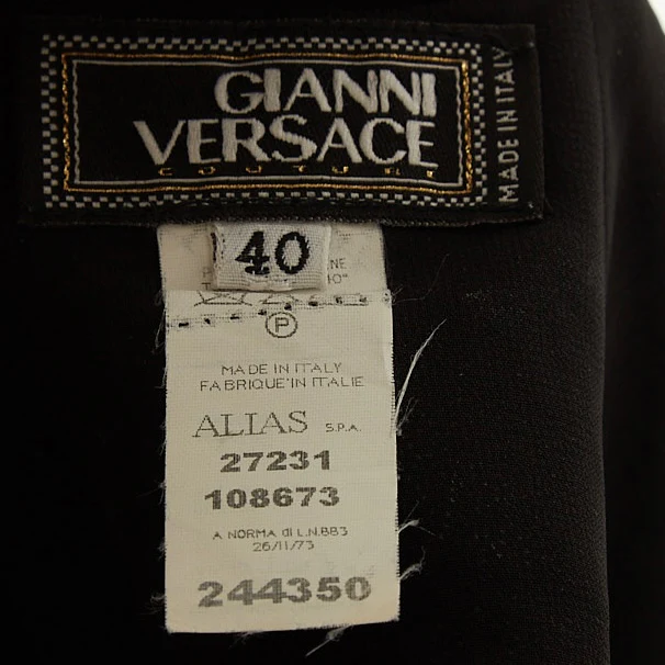 Gianni Versace Black Silk Gown - Image 5