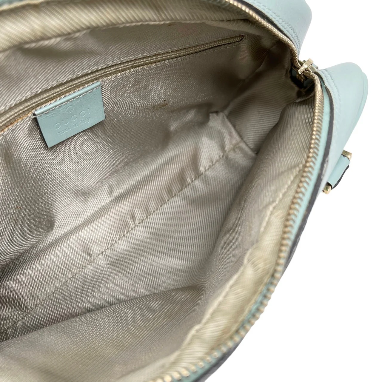 Gucci Baby Blue Mini Logo Top Handle Bag - Image 3