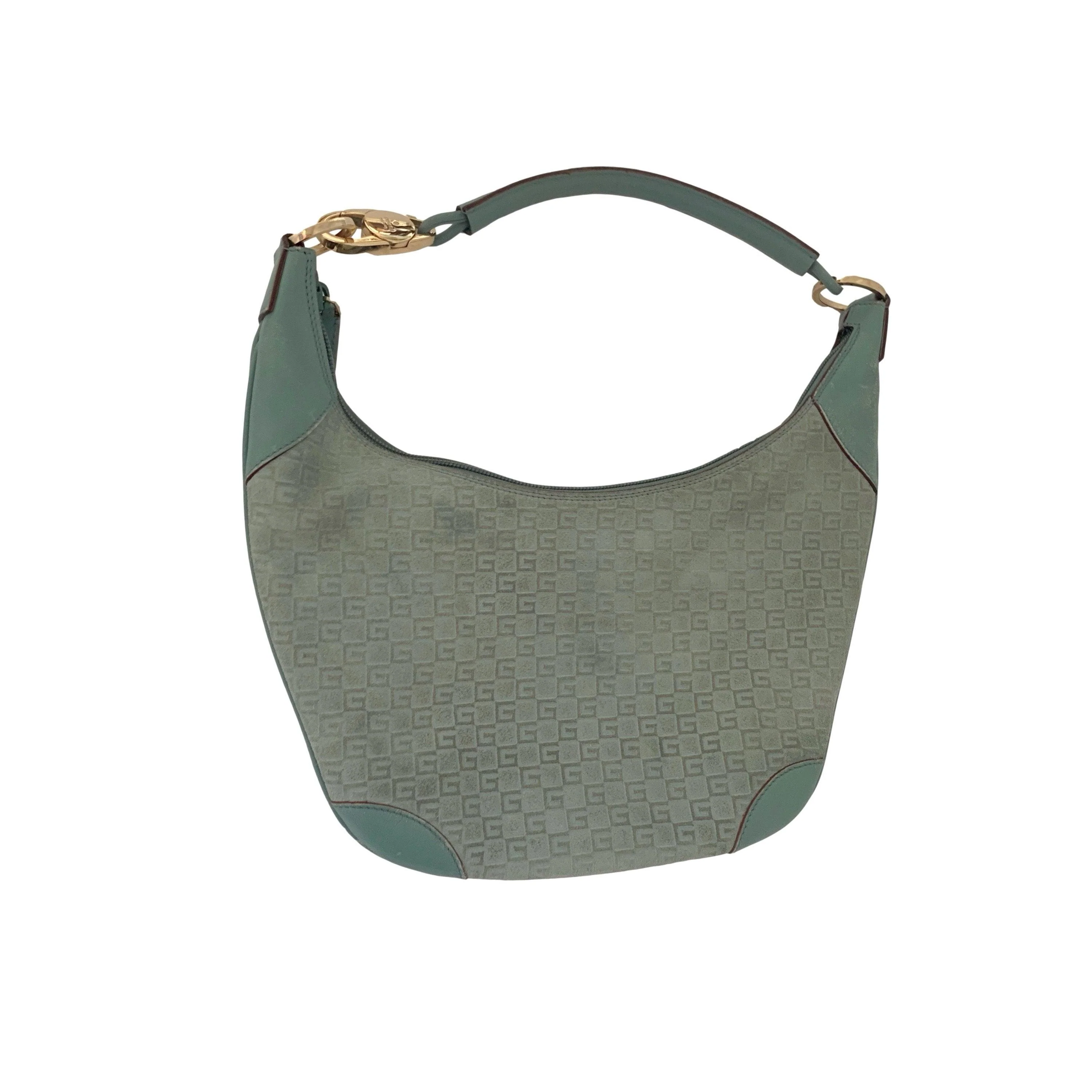 Gucci Baby Blue Suede Shoulder Bag
