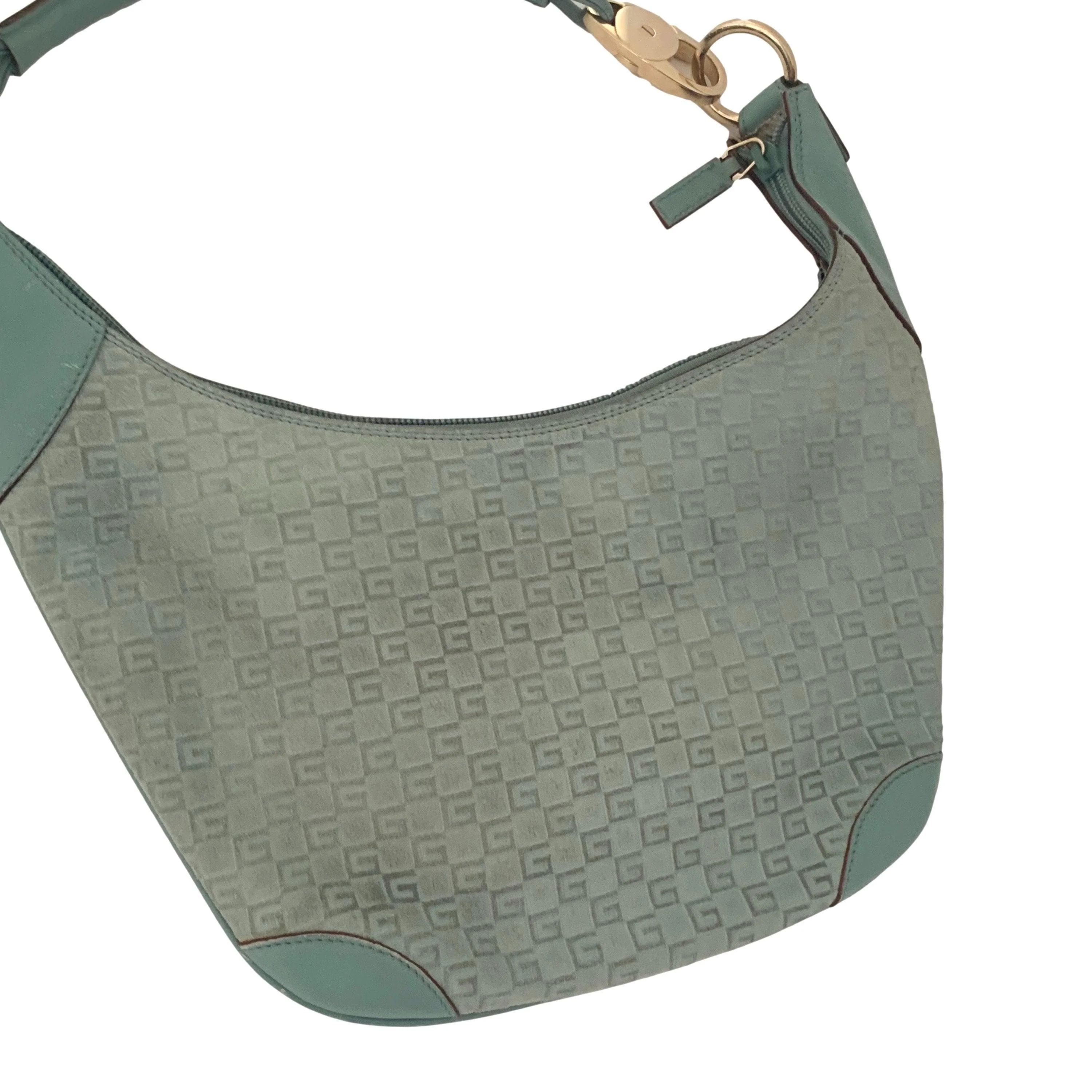 Gucci Baby Blue Suede Shoulder Bag - Image 2