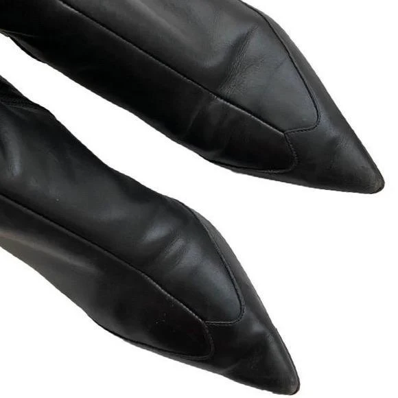 Gucci Black Leather High Boots - Image 2