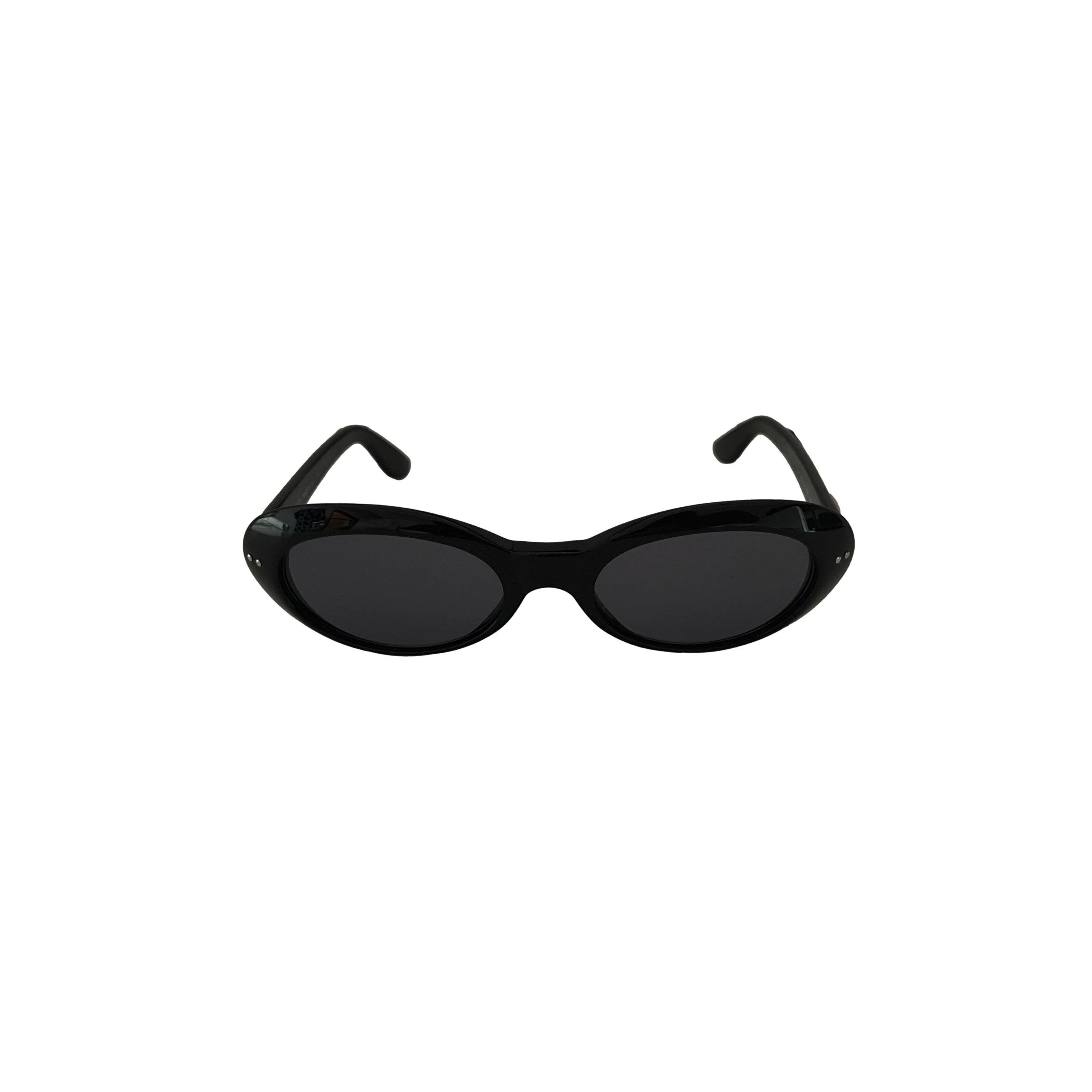 Gucci Black Oval Sunglasses